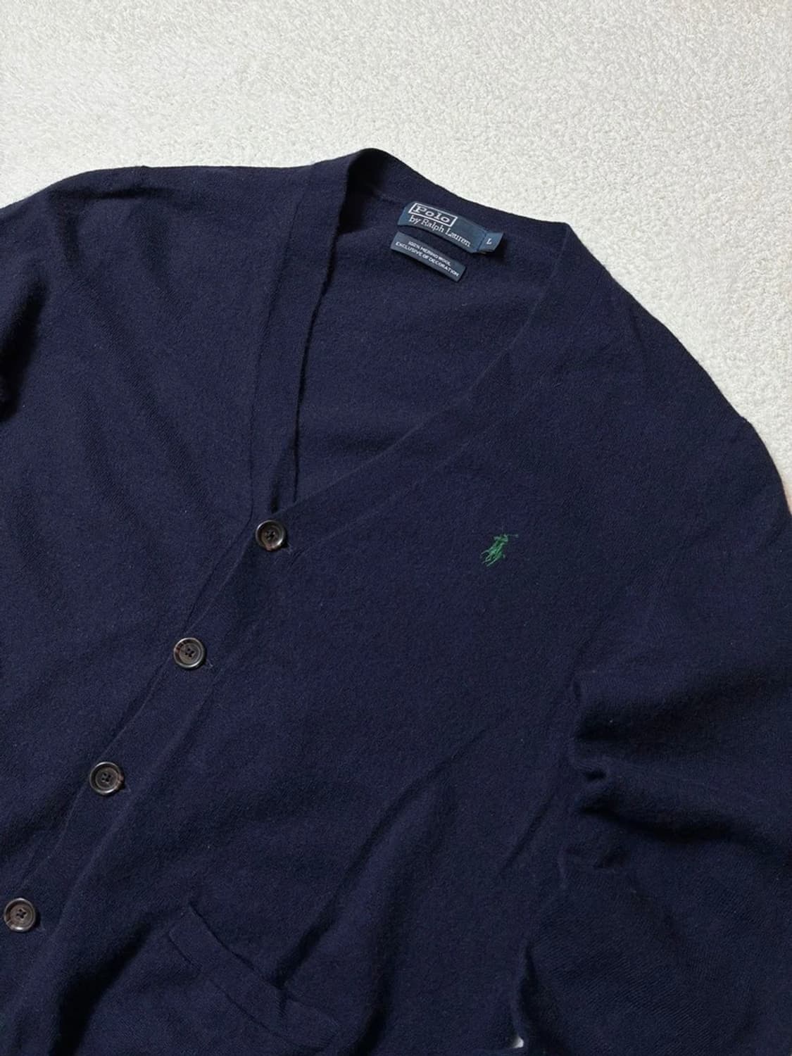 폴로 랄프로렌 00's 엘보 가죽 메리노 울니트 가디건 PN6384    상품이미지2