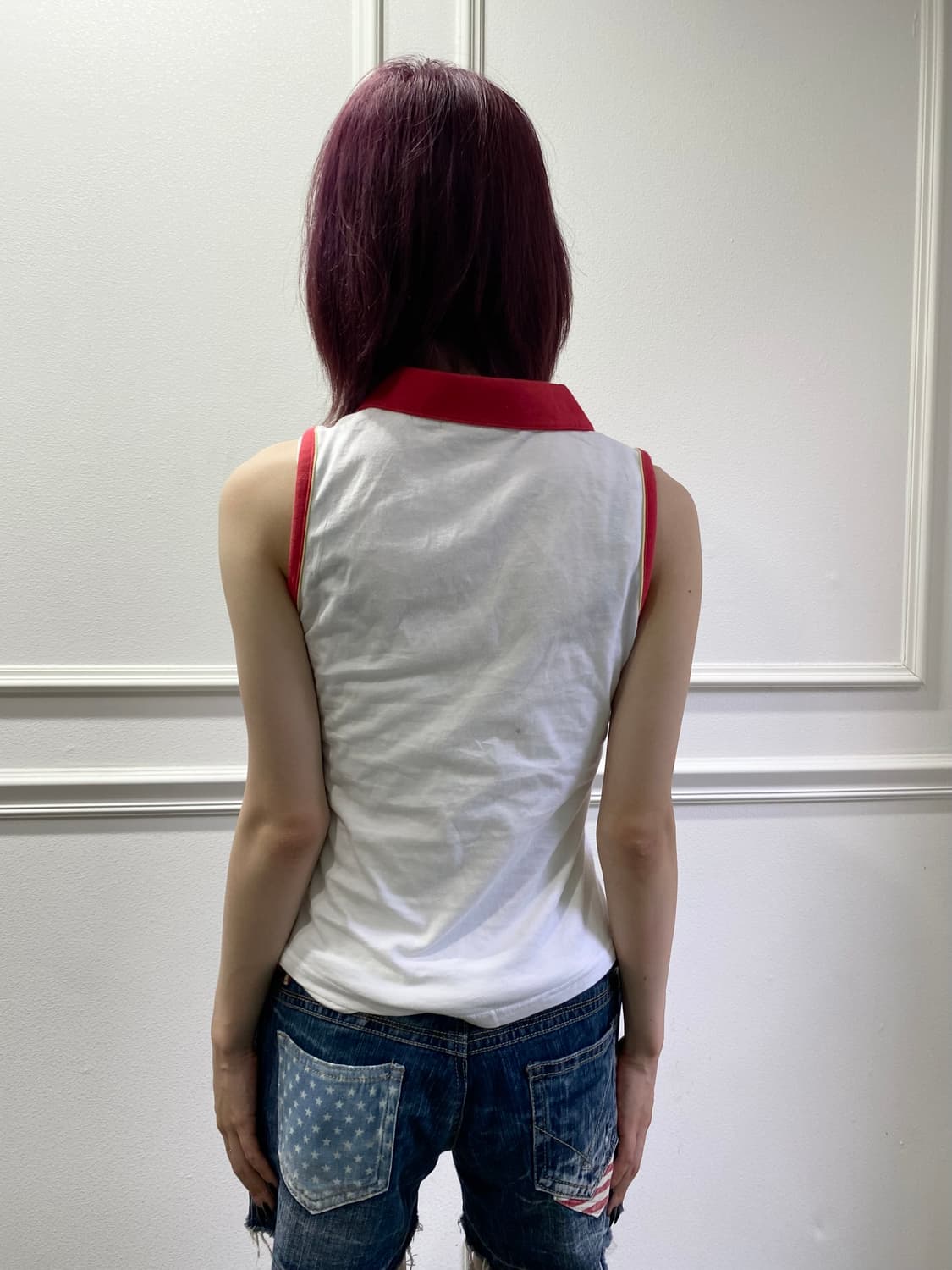 2000s Y2K Kitsch Print Slim Fit 와투케 키치 상품이미지7