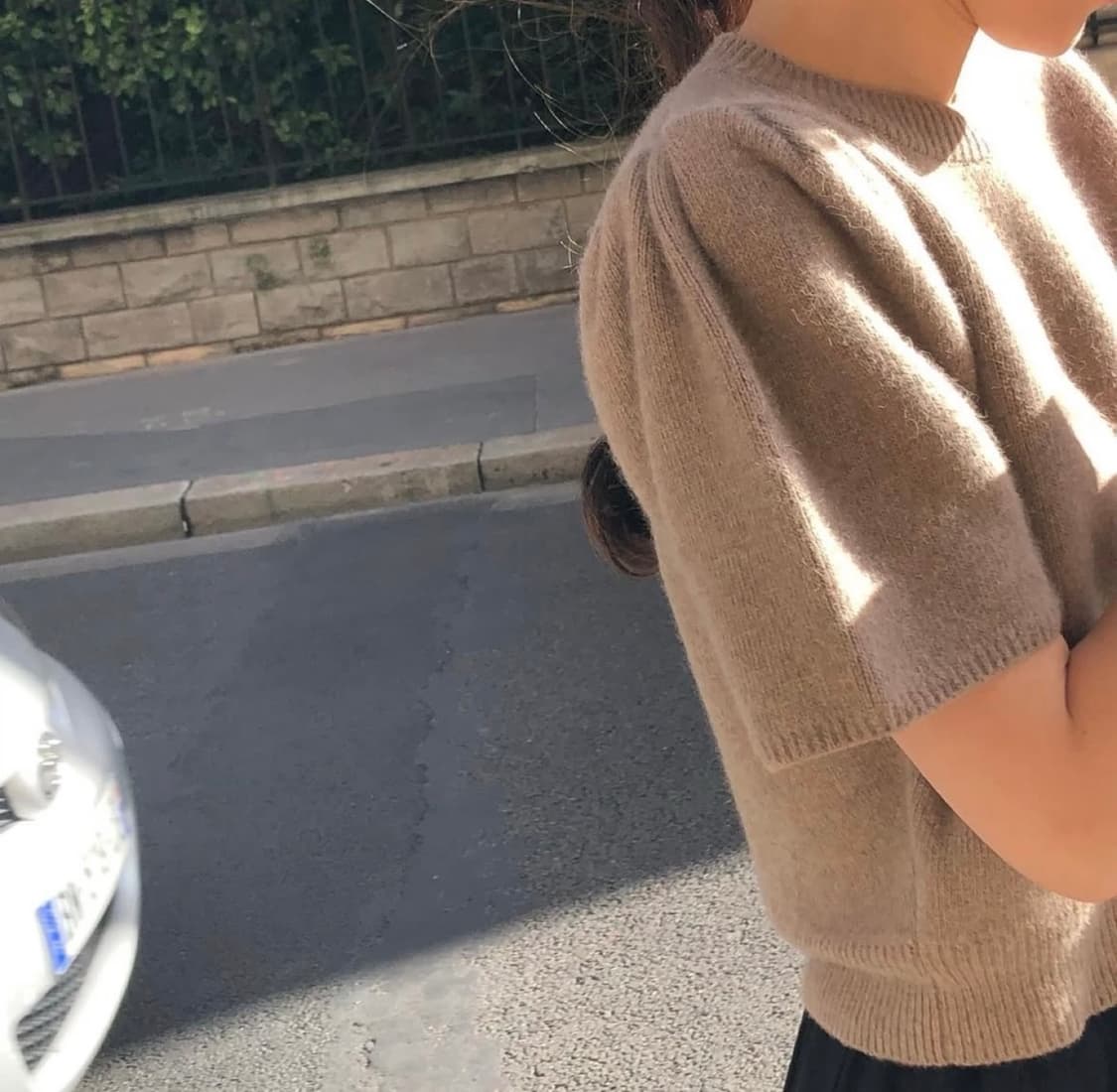 ounce 온스 도매택 반팔 퍼프 니트-베이지(미착용 새제품) 상품이미지3