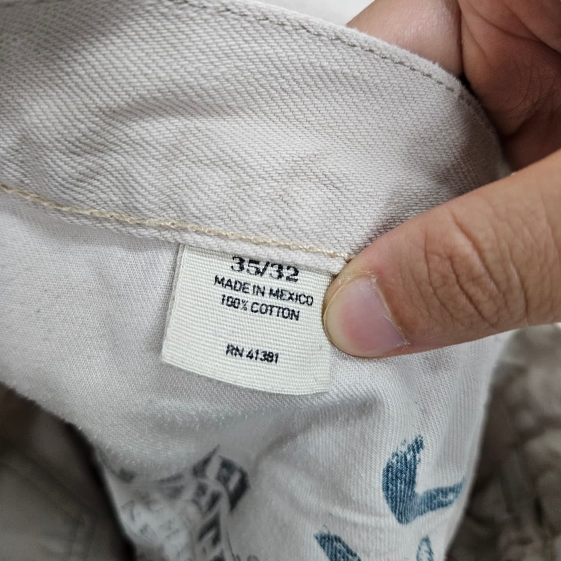 폴로 랄프 로렌 데님 팬츠 35 32 아이보리 상품이미지7