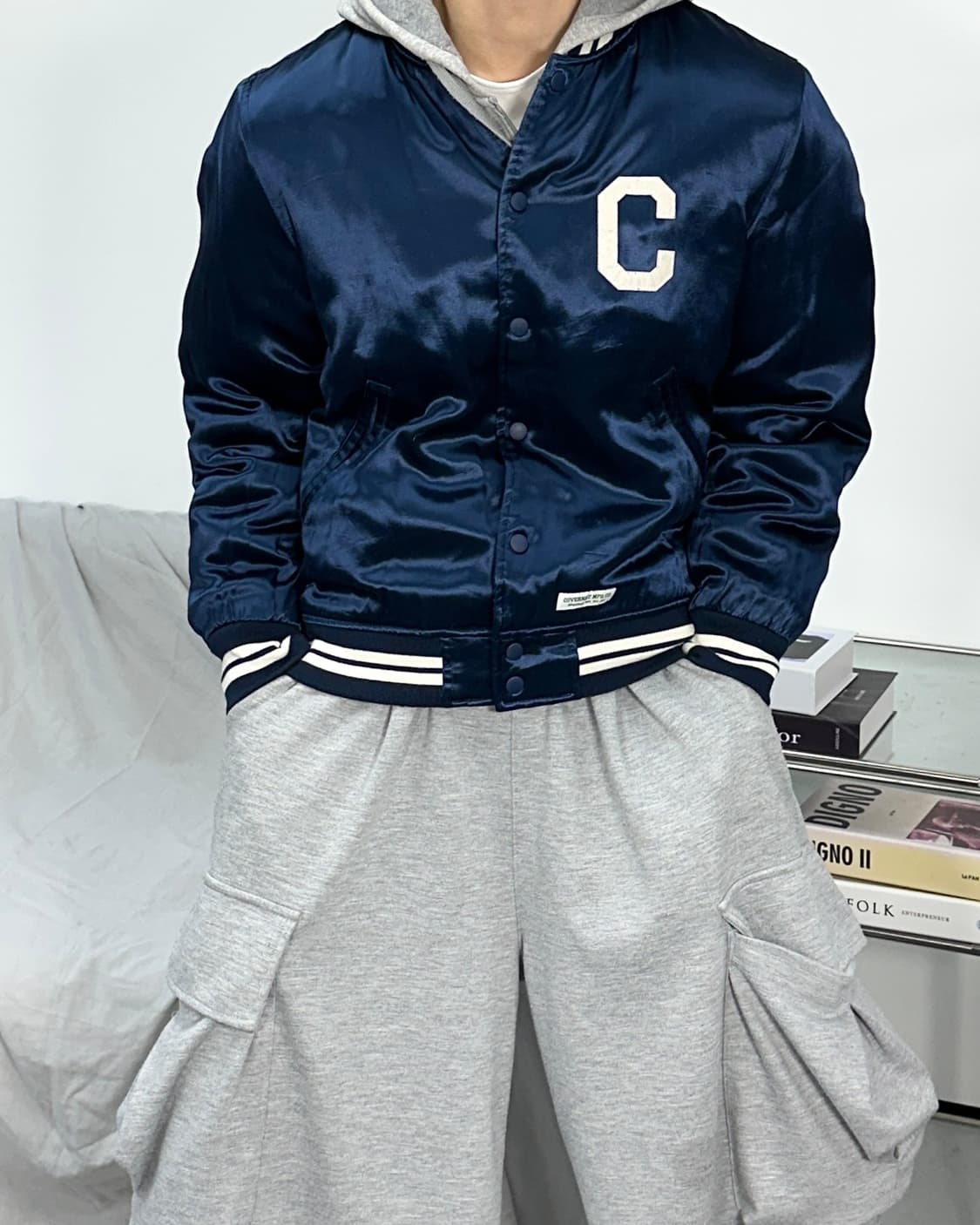 커버낫 C로고 바시티 자켓 L 상품이미지1