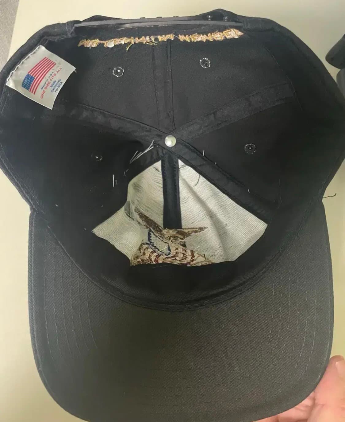 NRA 검정색 볼캡 모자(매티보이 캡) 상품이미지3