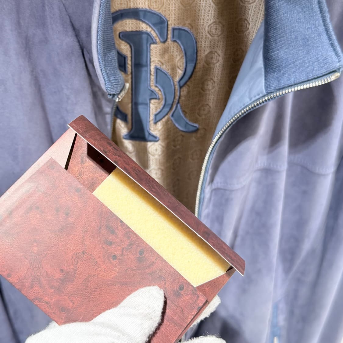 (A+/54) / 스테파노 리치 블루 스웨이드 봄버 블루종 자켓 상품이미지6