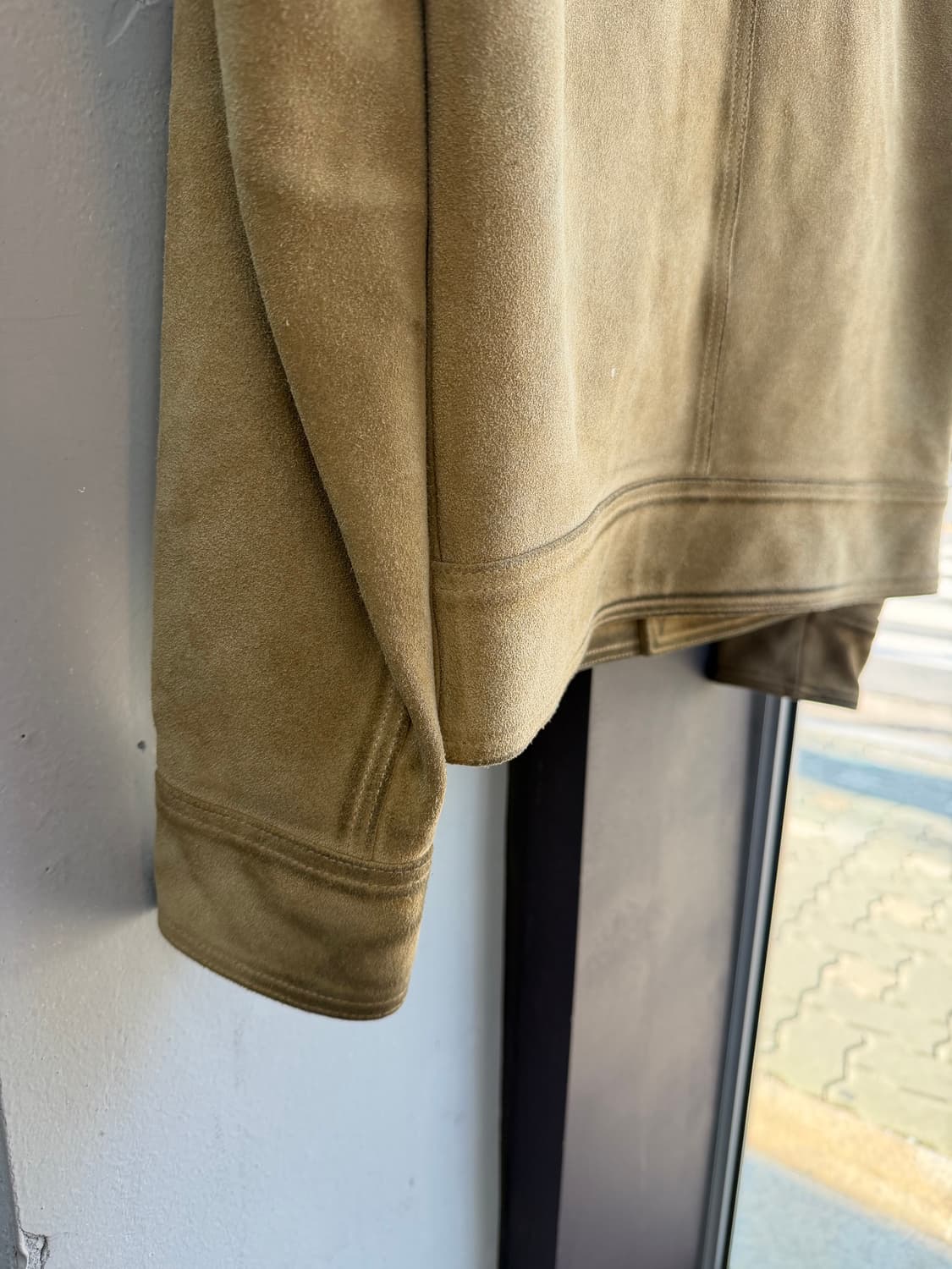 XS/ 산드로 옴므 스웨이드 카멜 집업 자켓 상품이미지8