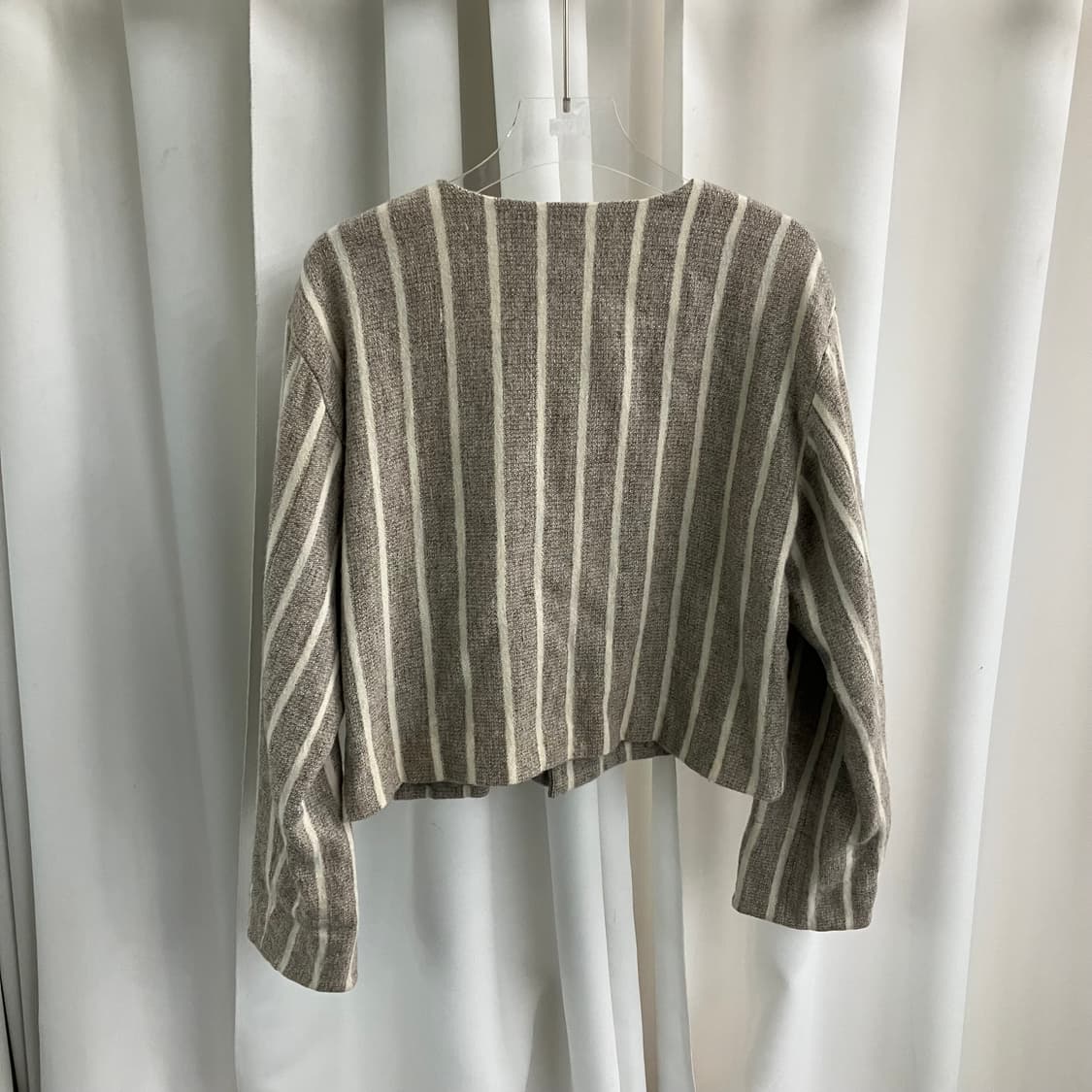 이세이미야케 플랜테이션 스트라이프 토글 버튼 자켓 M 상품이미지2