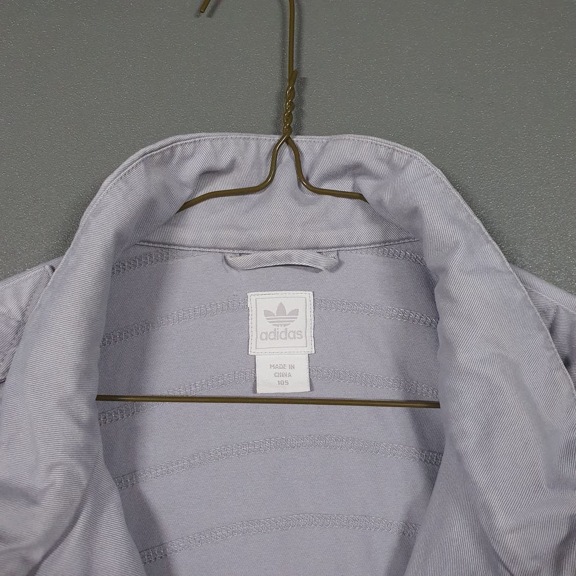 105 (XL) 아디다스 올드스쿨 그레이 삼선 나일론 포켓 사파리 자켓 상품이미지5