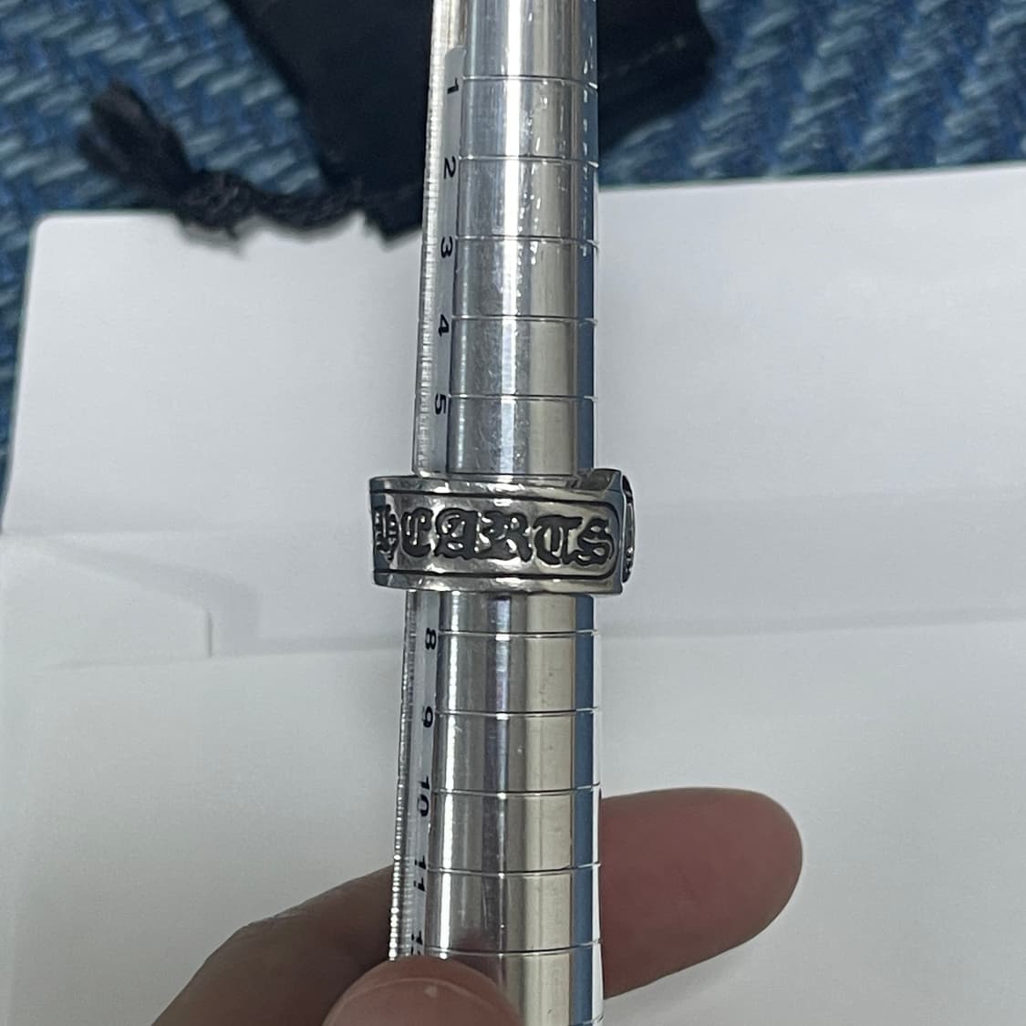 [6.5]크롬하츠 스크롤라벨링 말발굽링 L 상품이미지8