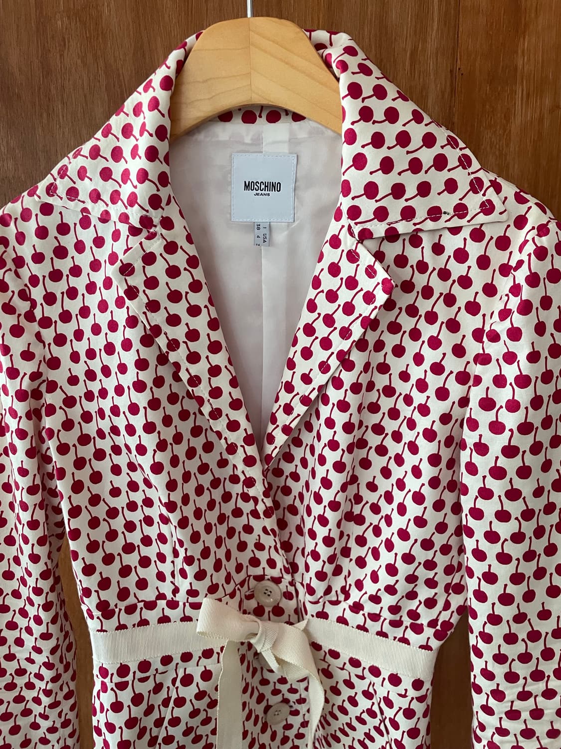 MOSCHINO 90s cherry bow blazer jacket 상품이미지4