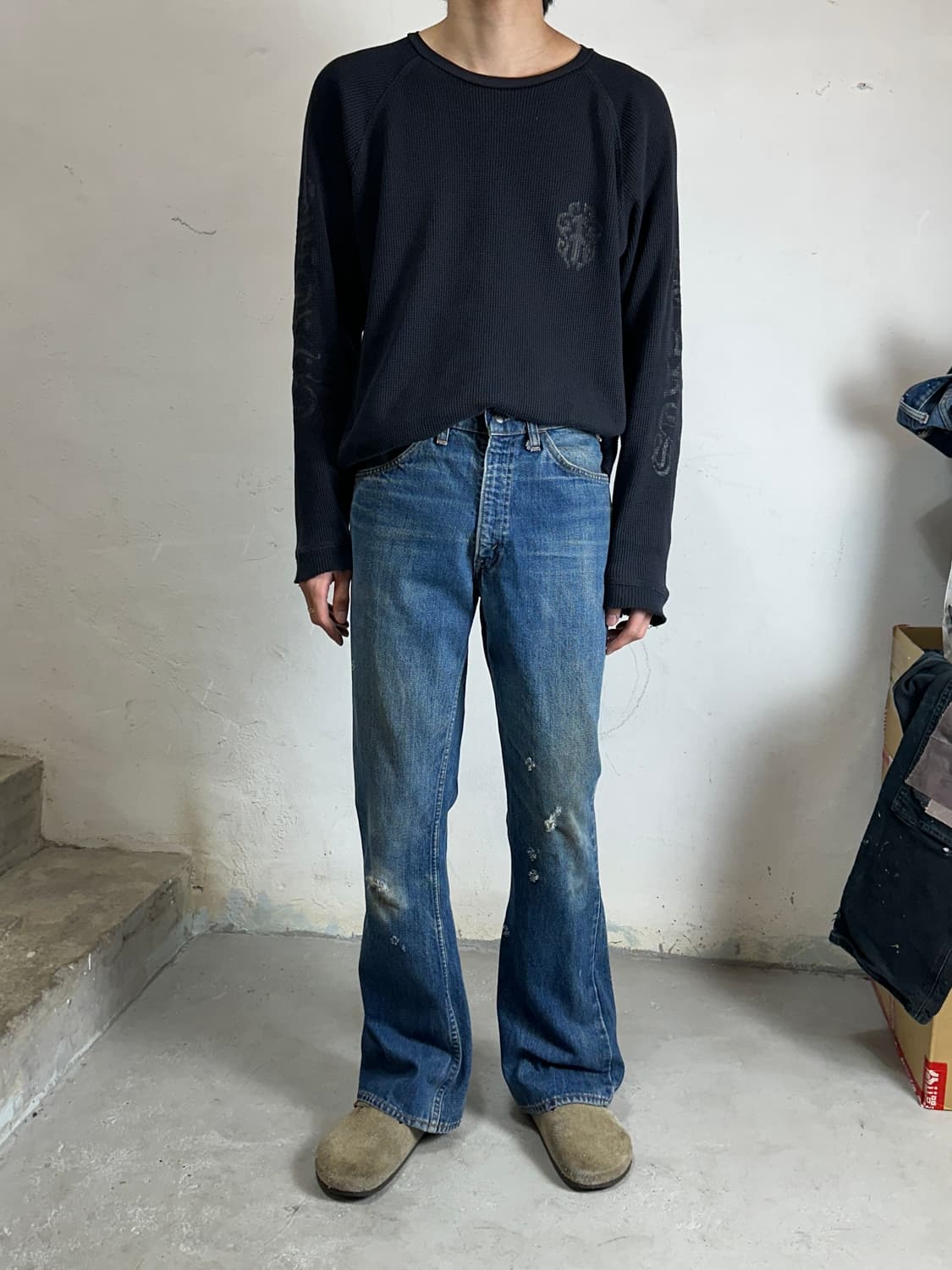 80's USA Made 빈티지 리바이스 646 벨바텀 부츠컷 오렌지탭 상품이미지4