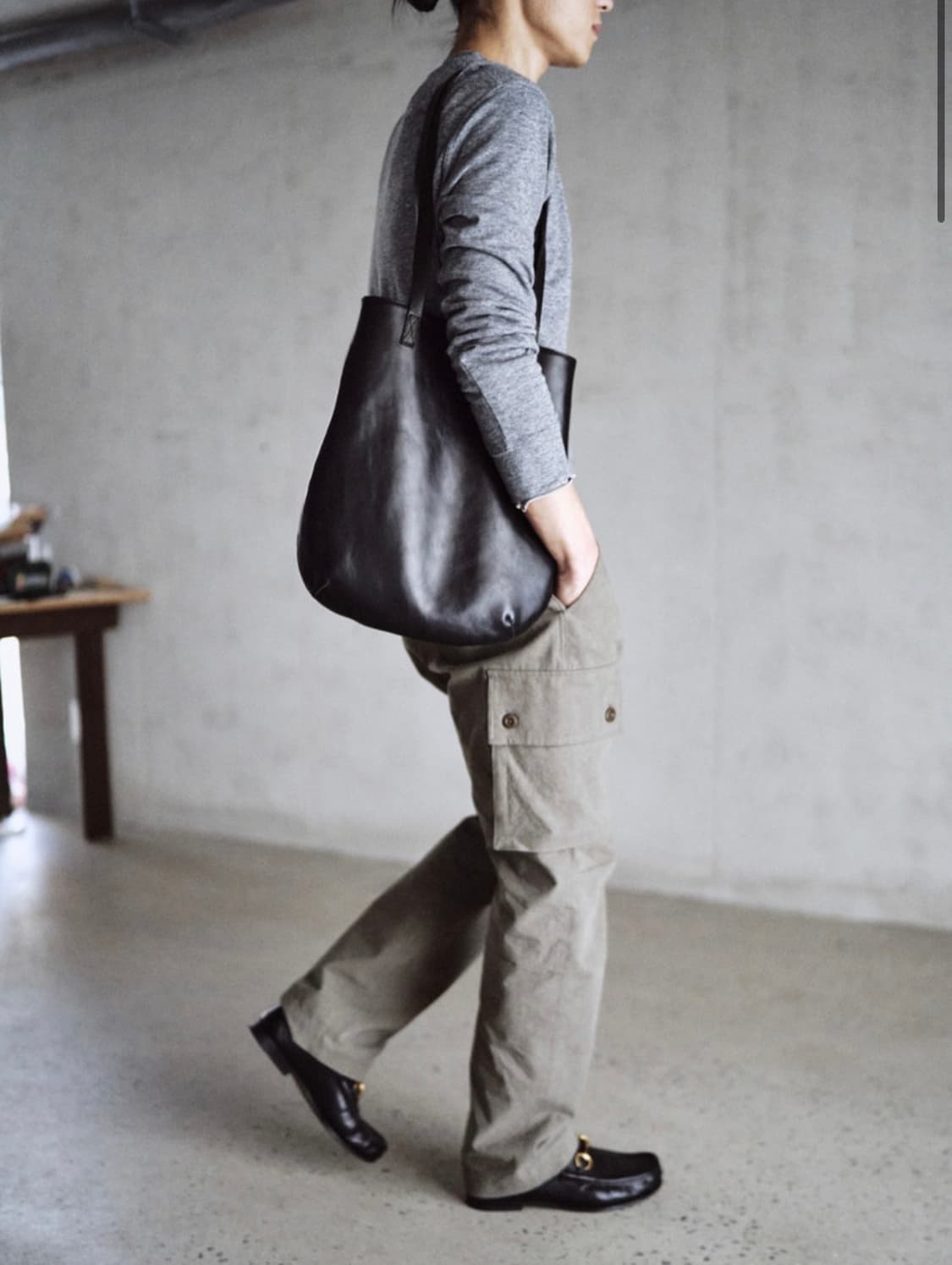Textured Leather Tote 새상품 상품이미지5