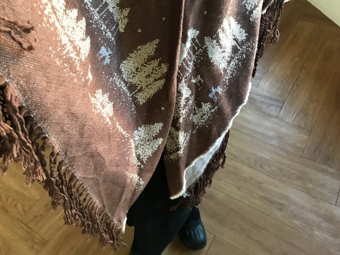 vintage pattern tassel cape 상품이미지3