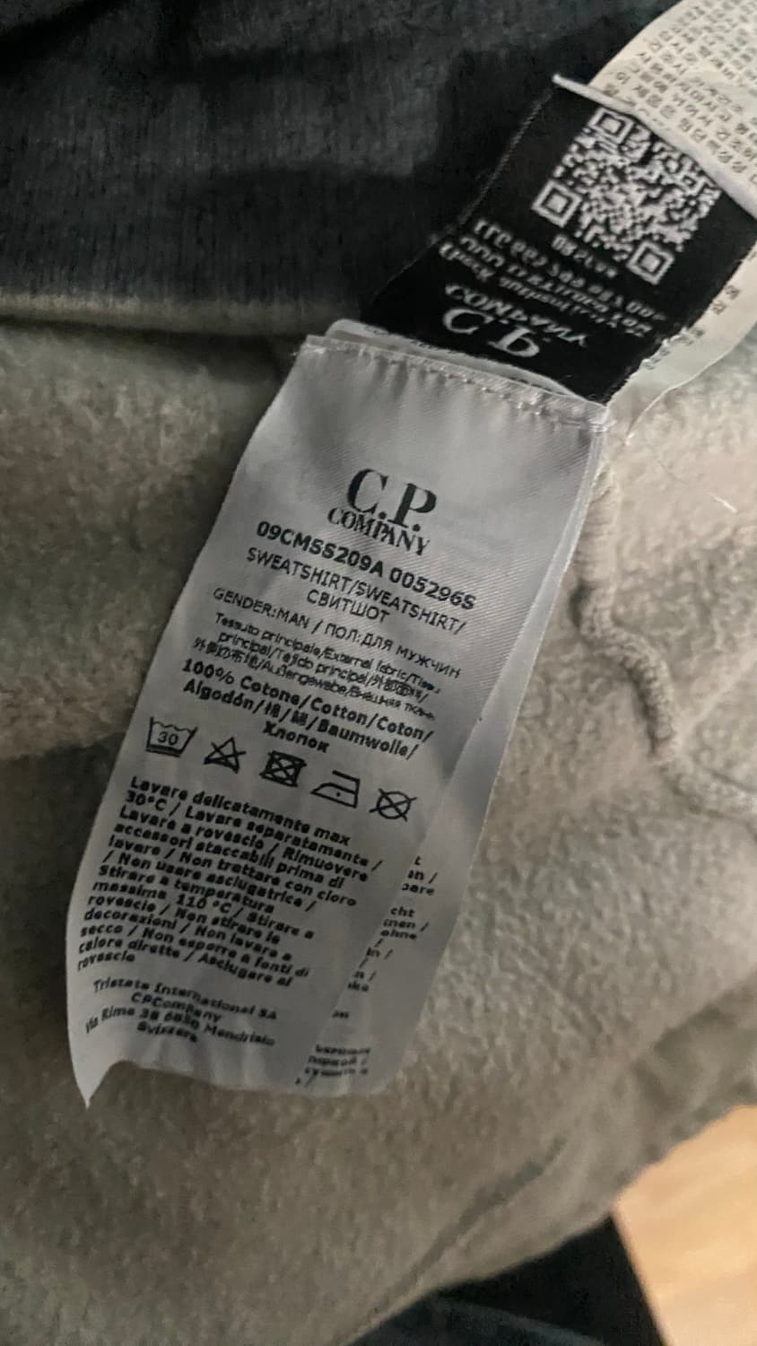 CP 컴퍼니 프리즘 팜오버 후드티 차콜 (L) 상품이미지6