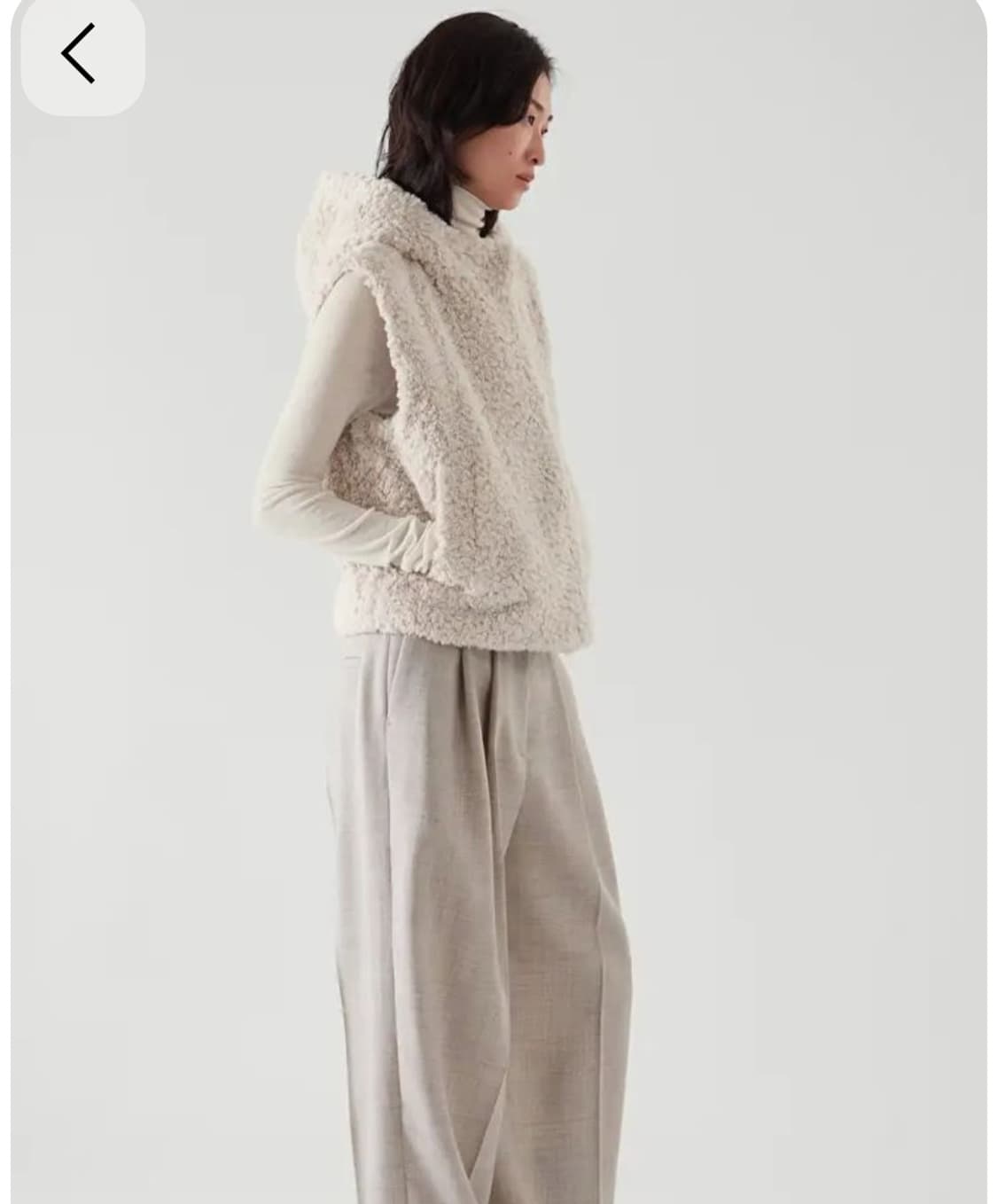 코스 후드 시어링 베스트 상품이미지6