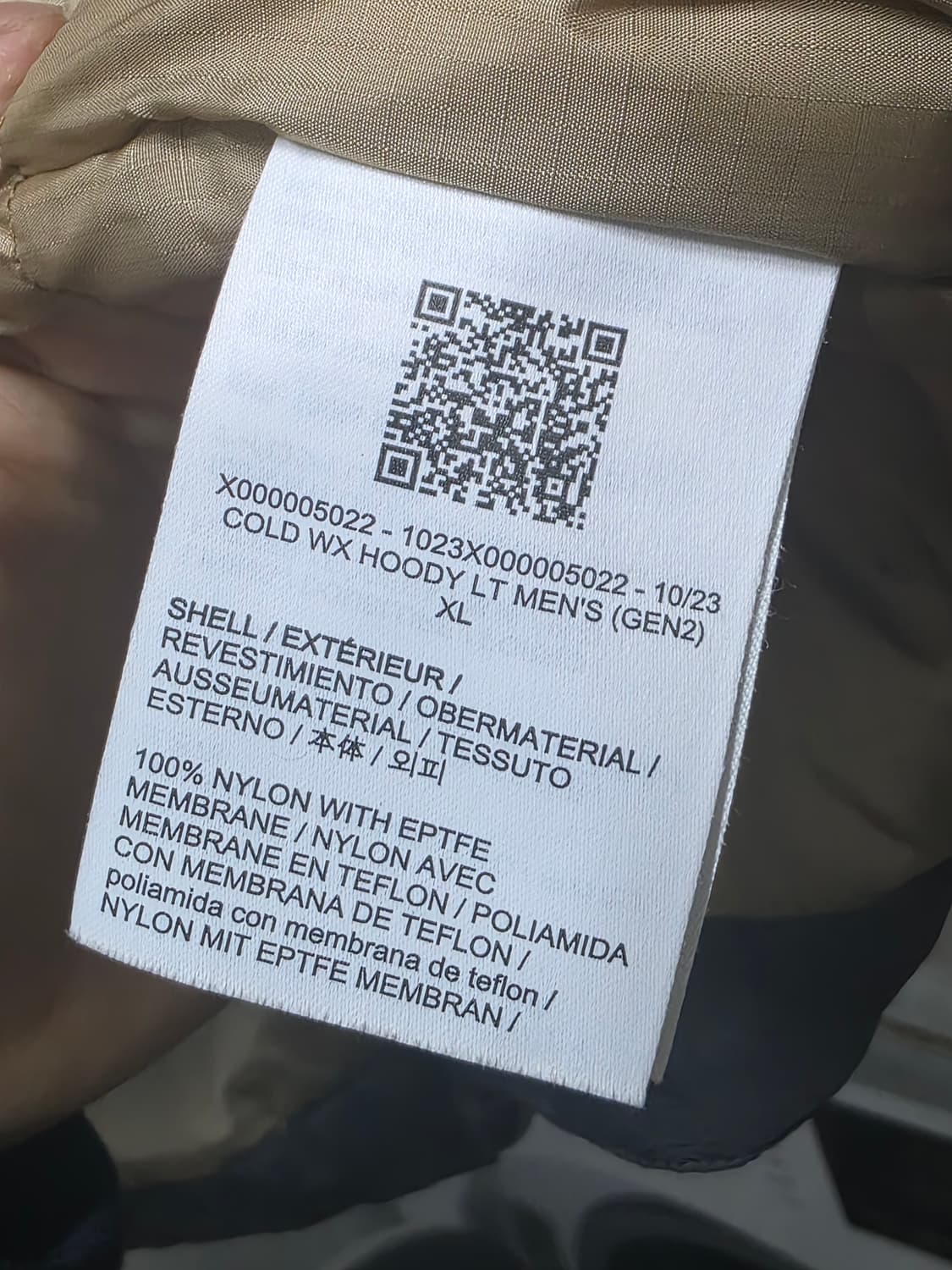 아크테릭스 리프 콜드 WX 후디 LT 젠2  xl 급처 상품이미지5