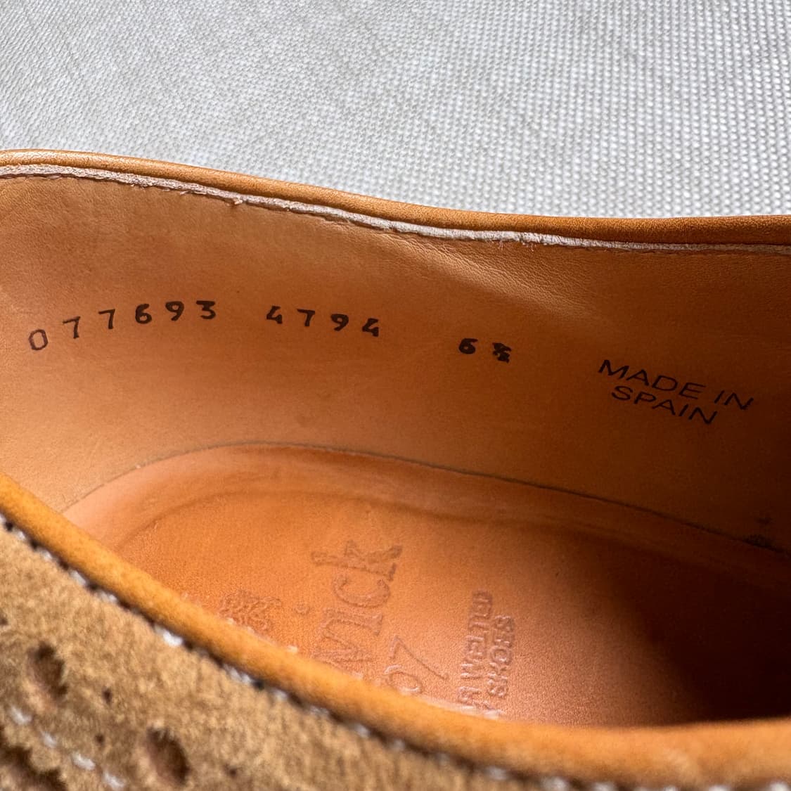 [255] Berwick 4794 카멜 스웨이드 브로그 윙팁 상품이미지10