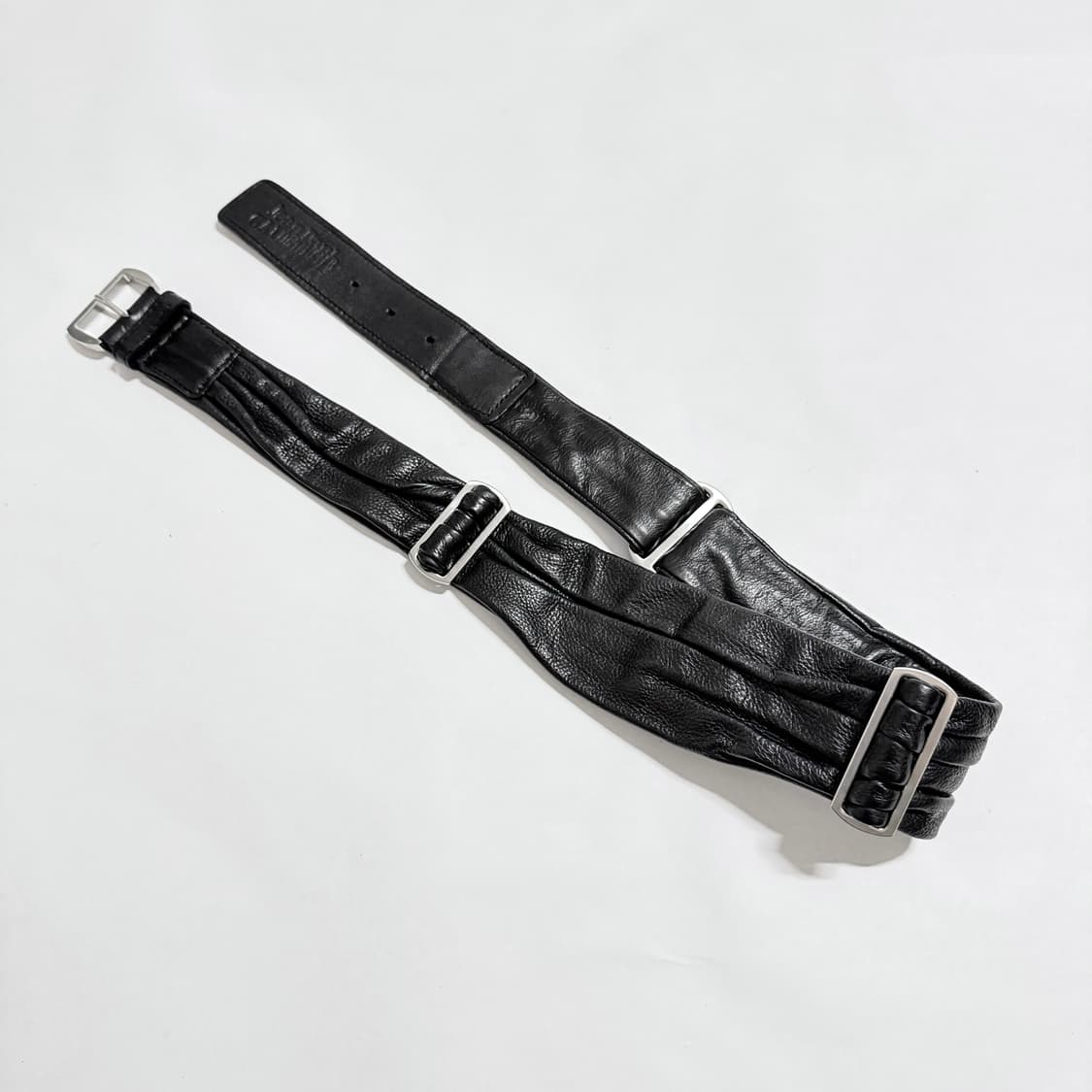 90‘s 장폴고티에 아카이브 플리츠 레더 벨트  상품이미지1