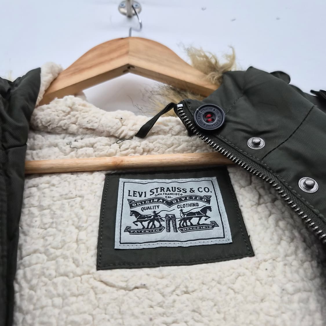 리바이스 카키색 야상 후드 점퍼 남성 L 상품이미지8