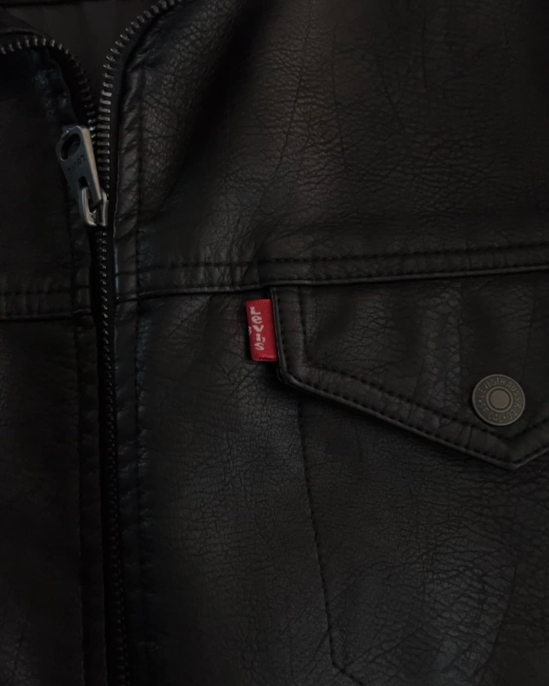 리바이스 인조 가죽 트러커 자켓 XL 상품이미지4