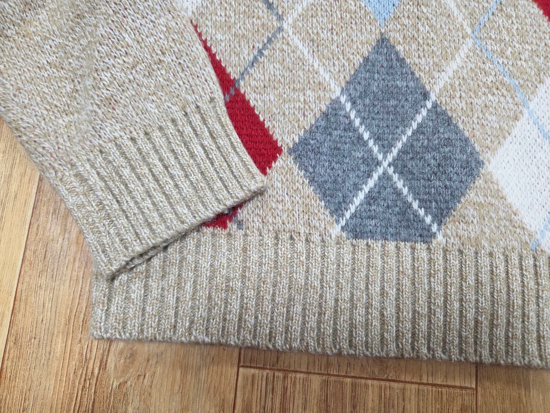 유라고(URAGO) 아가일패턴 울니트 프리사이즈 새상품 상품이미지6