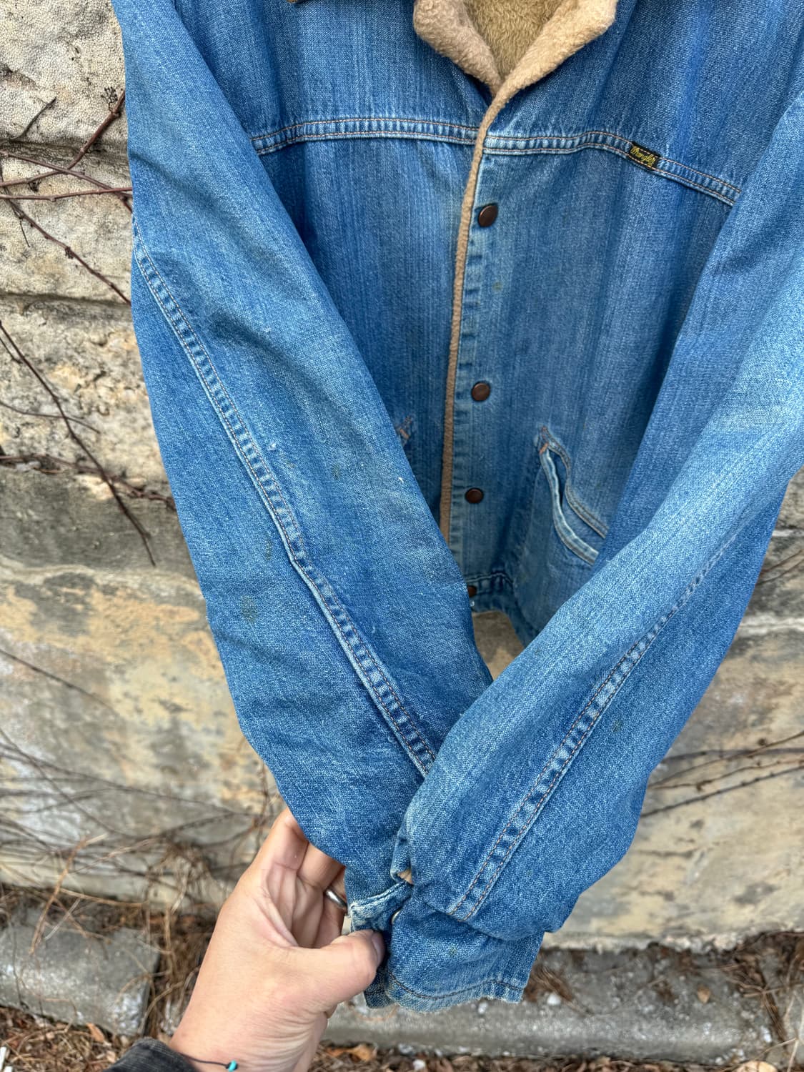 70s 랭글러 빈티지 기묘한이야기 조나단 쉐르파 데님 자켓 상품이미지5