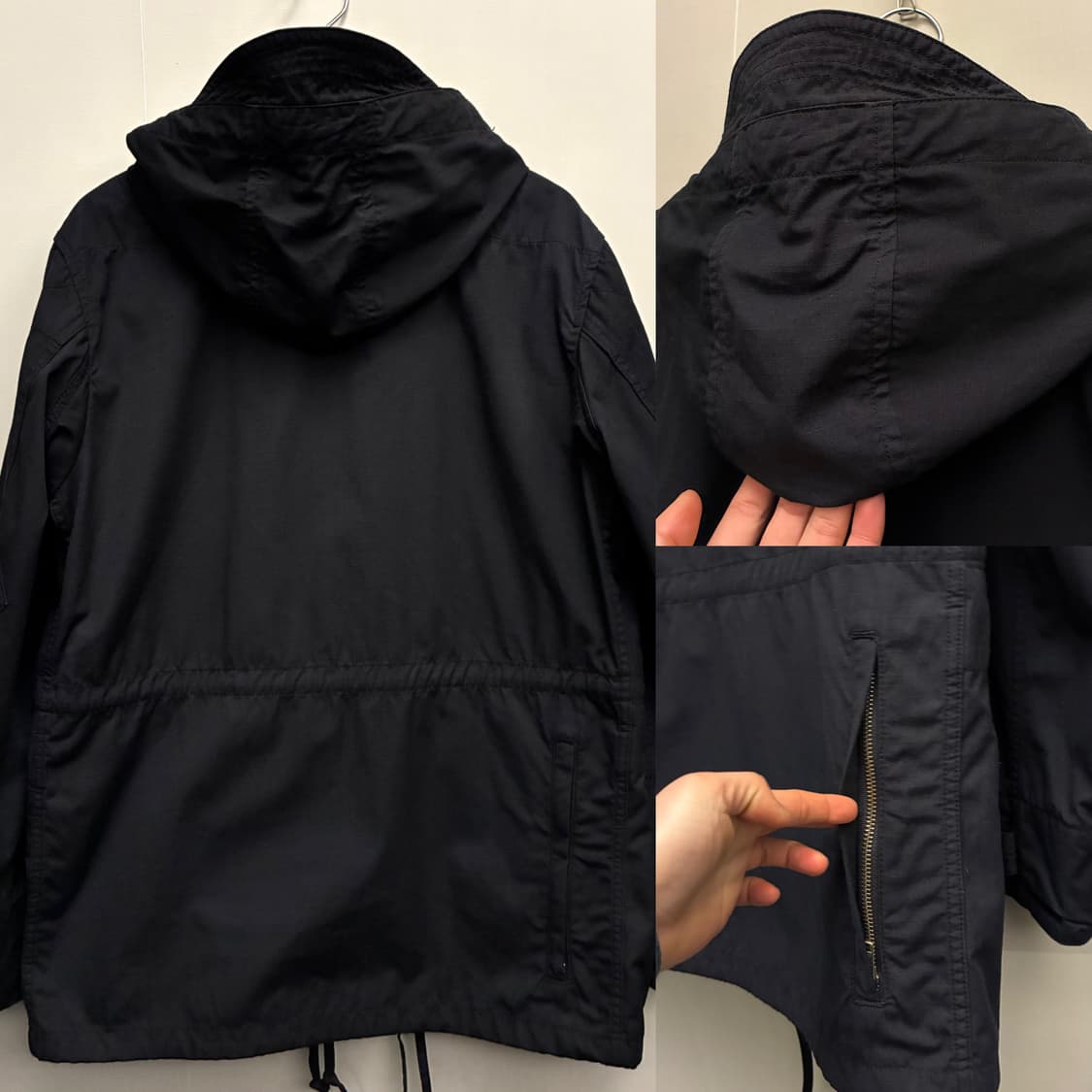 (M/100)엔지니어드 가먼츠 립스탑 6포켓 후디 필드자켓 블랙 해 상품이미지8