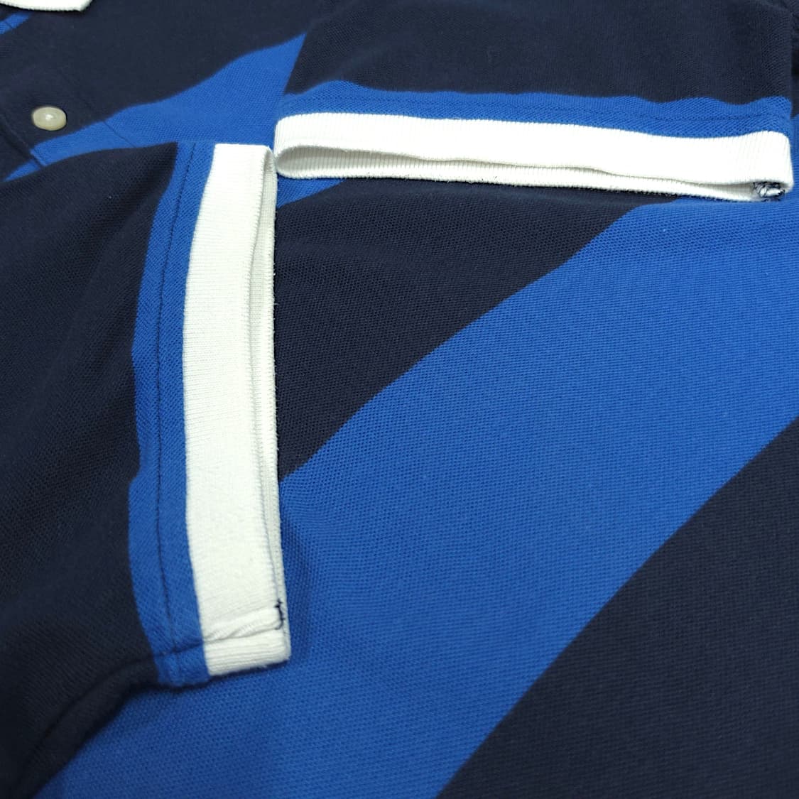 [XL] 타미힐피거 네이비&블루 컬러블럭 퍼포먼스 피케 반팔 카라티셔츠 상품이미지6