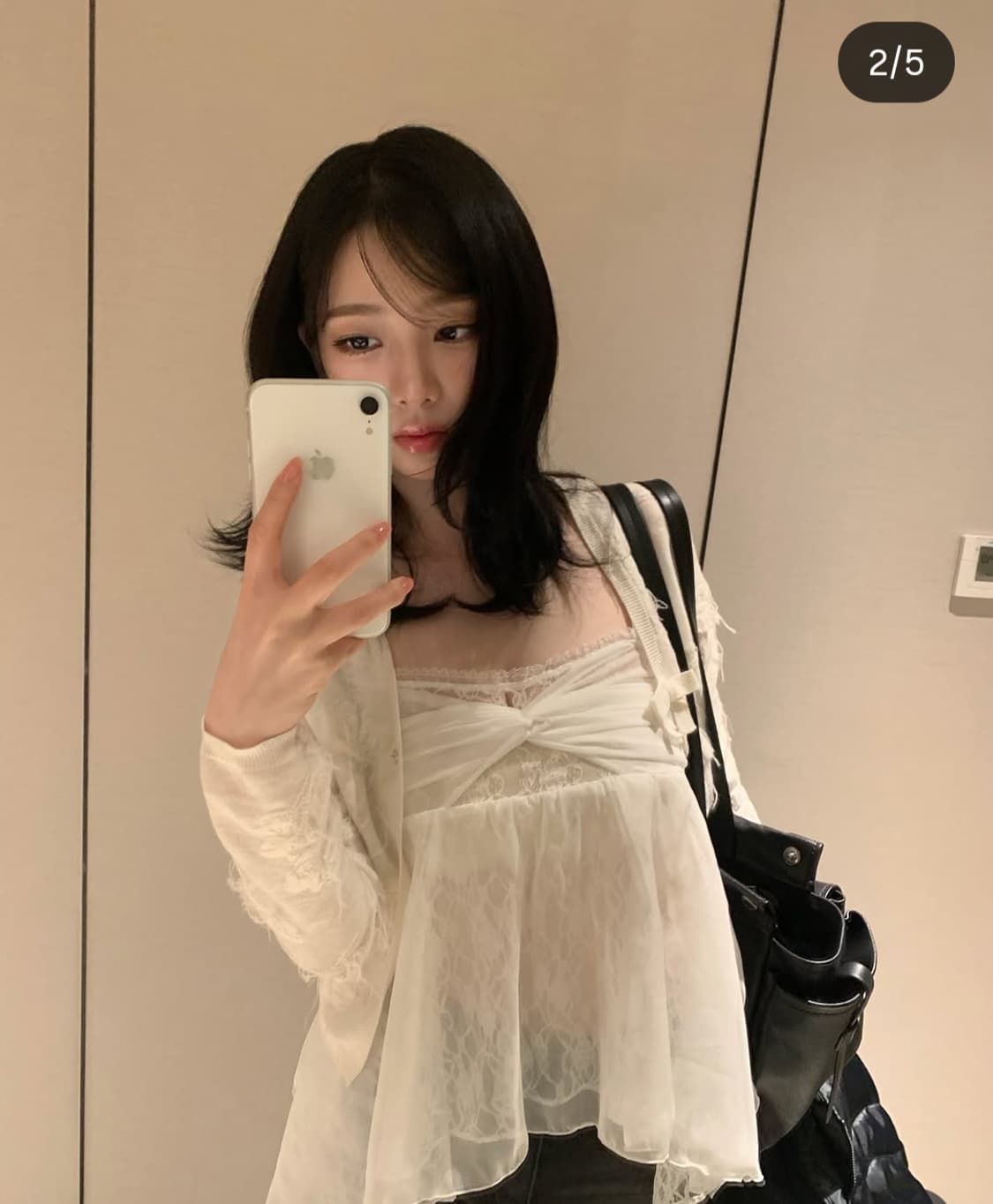 [새상품,카리나착용,품절상품] 페인오어플레져 셔링 탑 핑크 🎀 상품이미지7