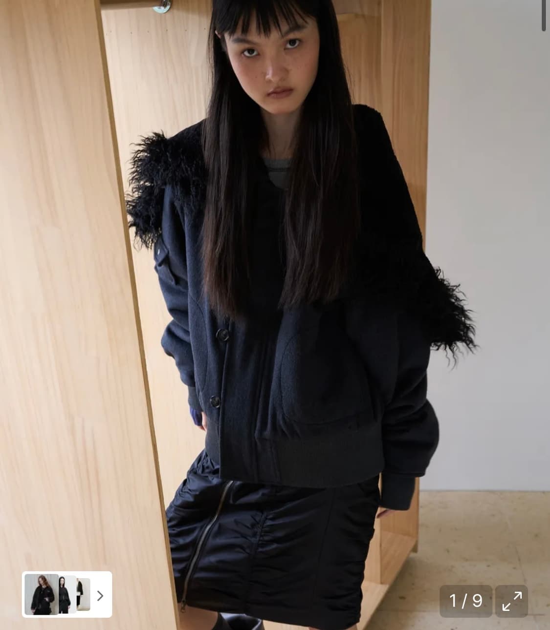 밀로우먼 버튼 플라이트 울 파카 상품이미지3