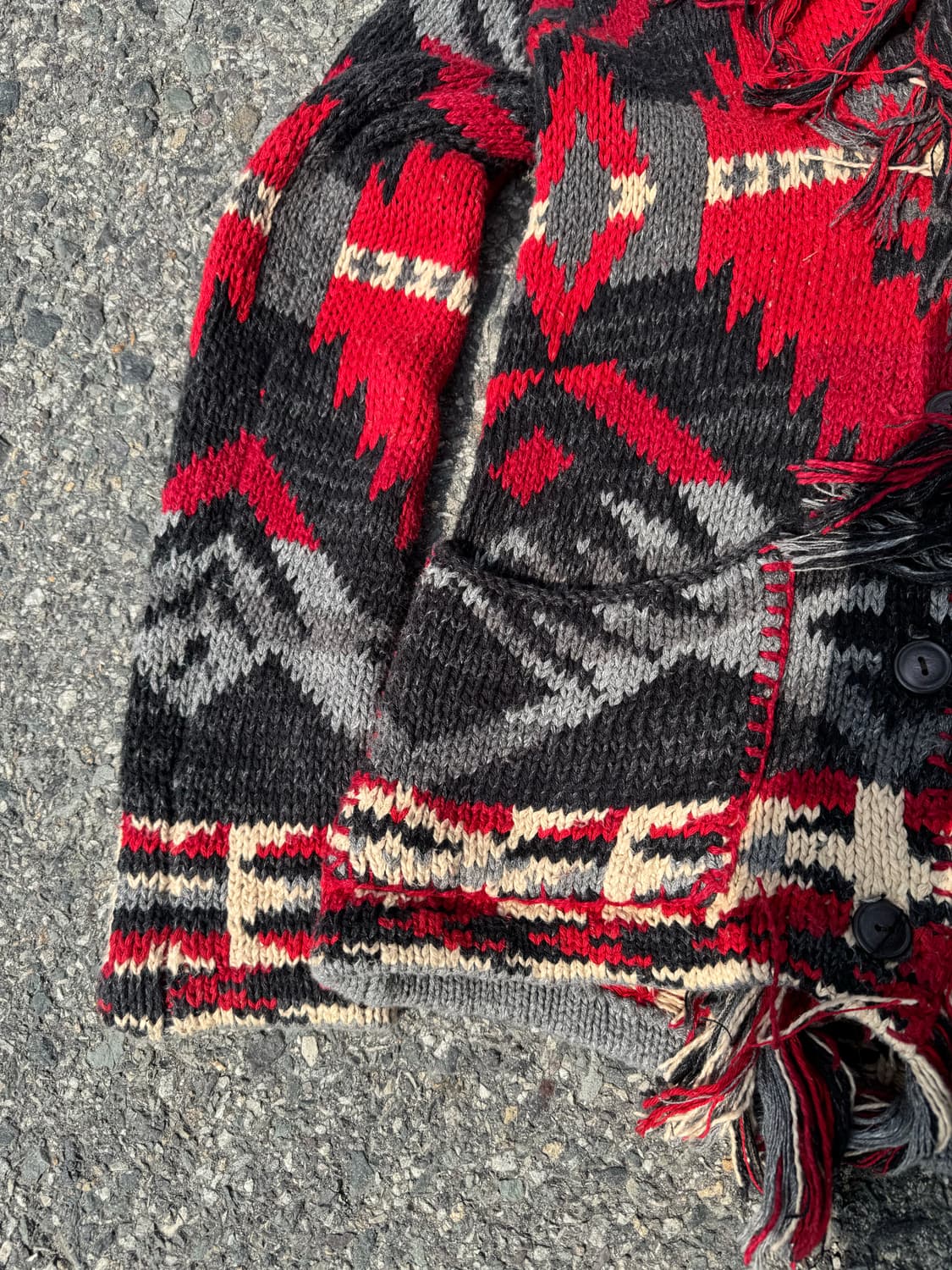 데님앤서플라이&랄프로렌 아즈텍 프린지 니트 가디건  상품이미지2