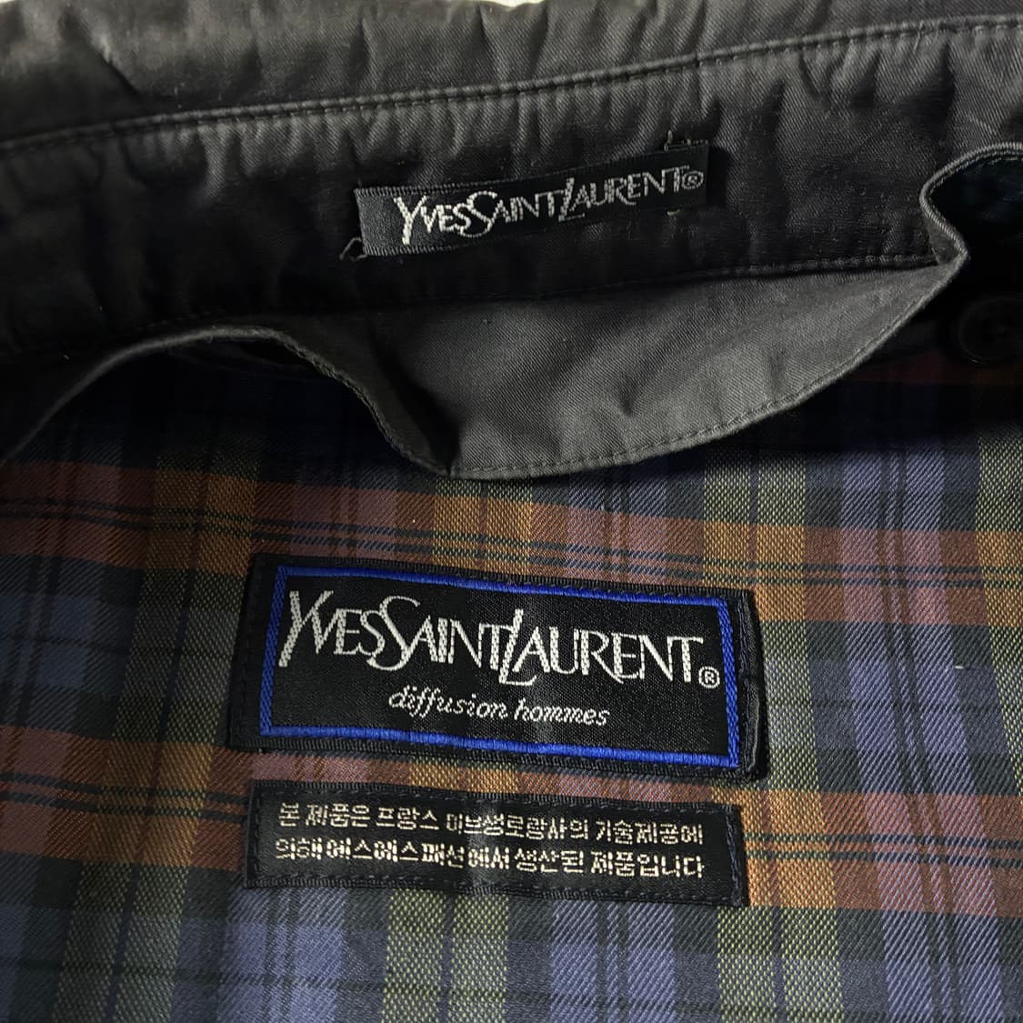 Yves Saint Laurent  입생로랑 체크 안감 트렌치 코트 상품이미지6