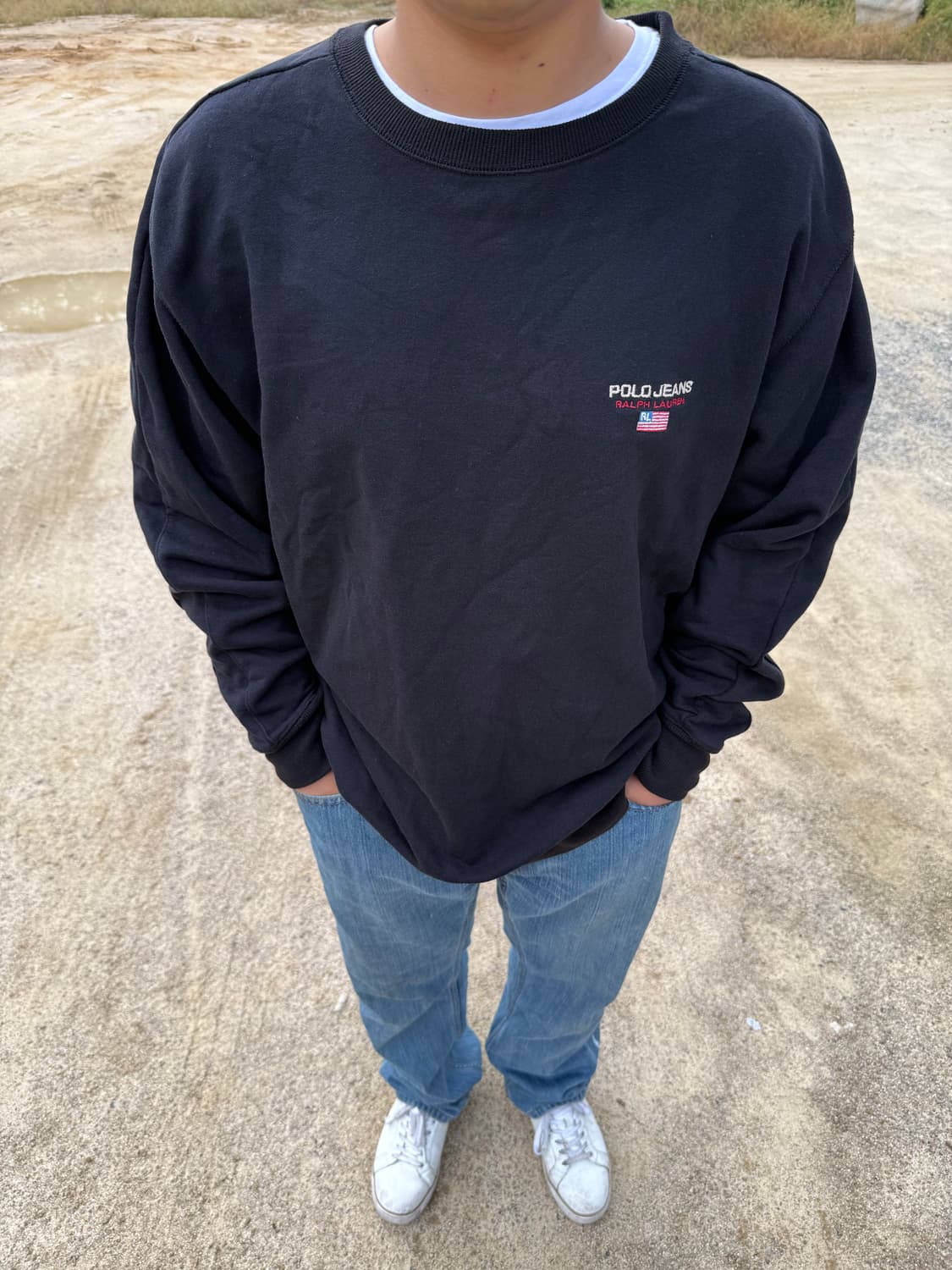 90s Polo Jeans 폴로 진 빅로고 스웻 맨투맨 상품이미지3