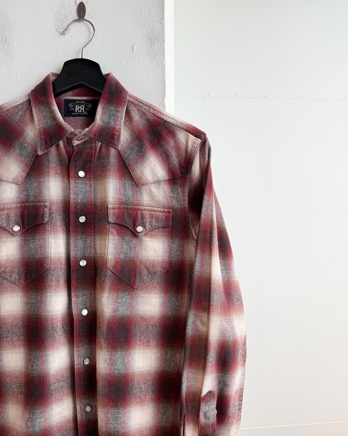 더블알엘 레드 체크 웨스턴 셔츠  상품이미지4