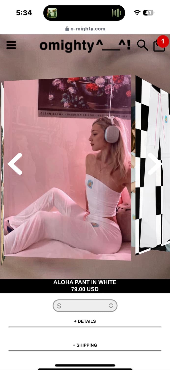 Omighty aloha pants white 오마이티 상품이미지1