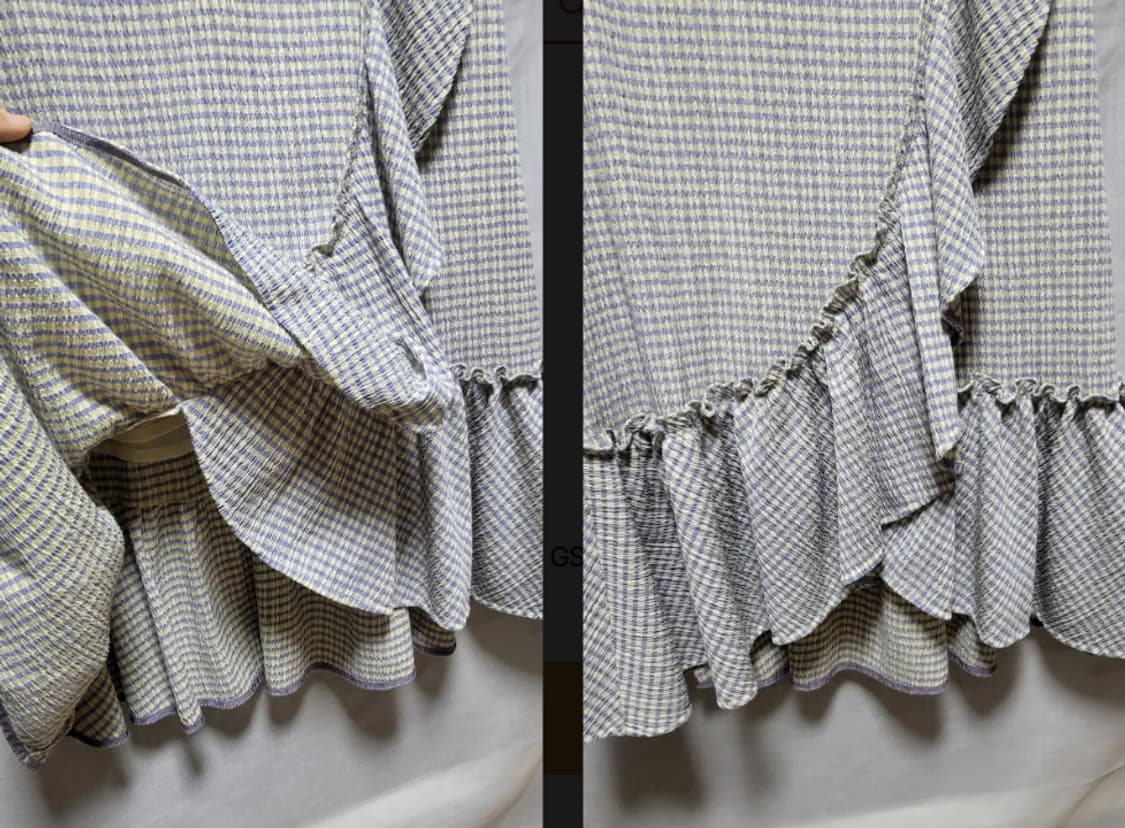 SJSJ 시어서커 연보라 미디 스커트 상품이미지3