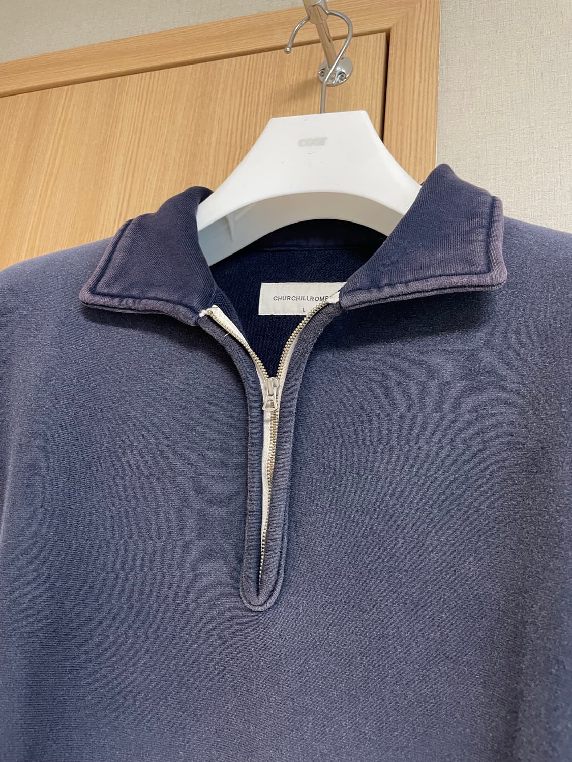 [L] 처칠롬퍼 하프집 풀오버 빈티지 네이비 상품이미지3