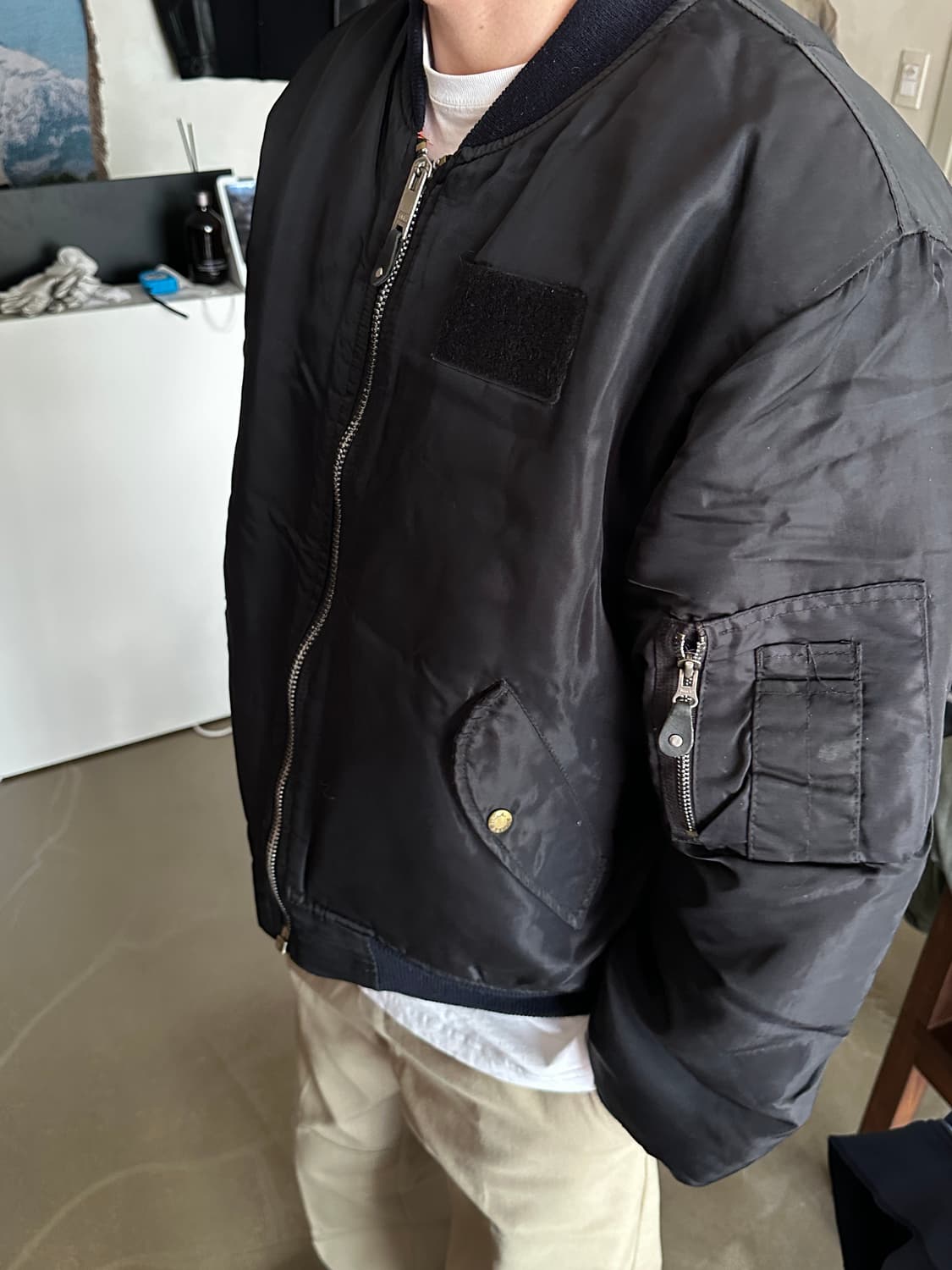 AVIREX 아비렉스 MA-1 백 로고 플라이트 자켓 상품이미지2