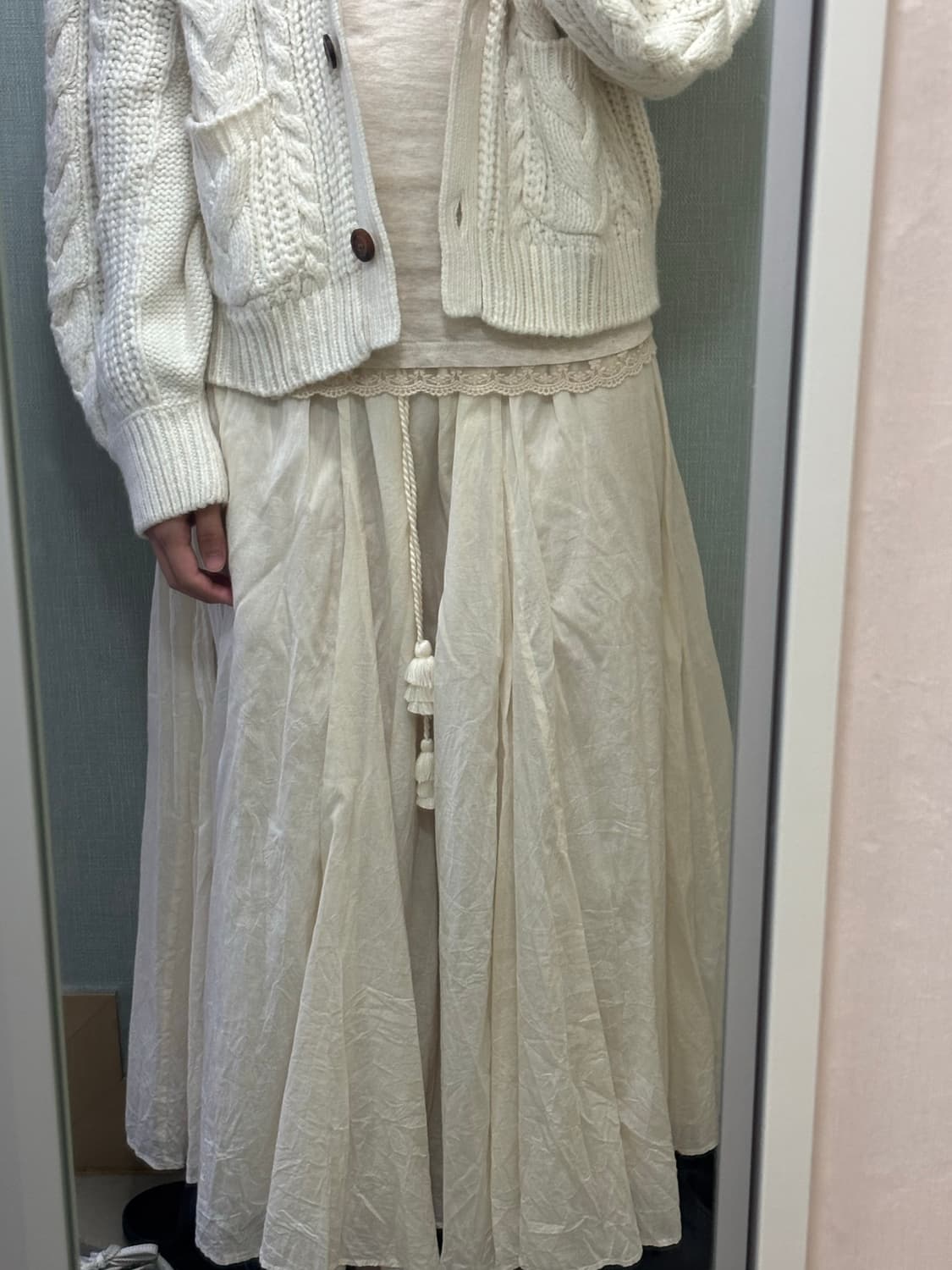 LEPSIM 아이보리 롱스커트 모리룩 모리걸 상품이미지1