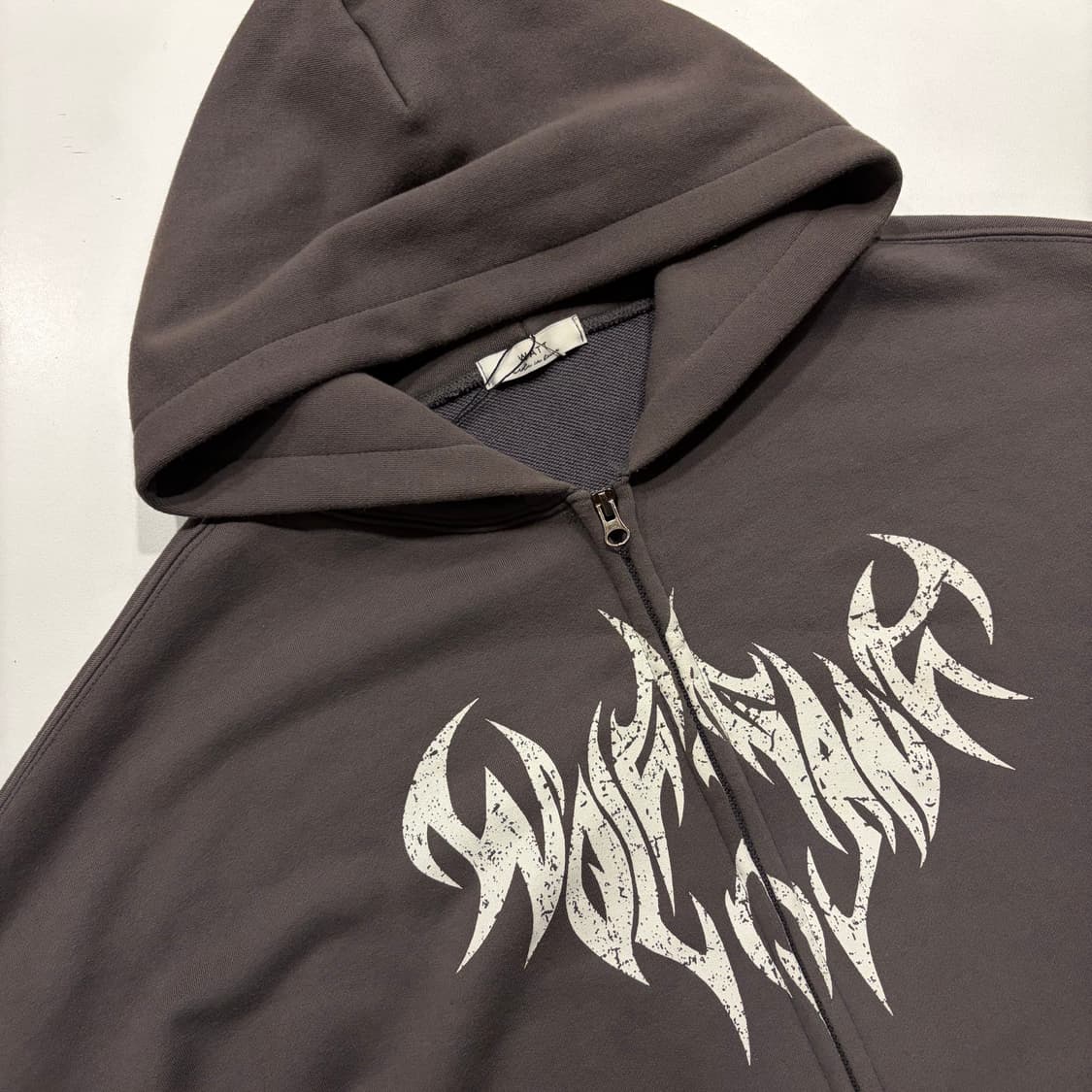 [OS] 와트 프린팅 후드집업 카키 C701 상품이미지3