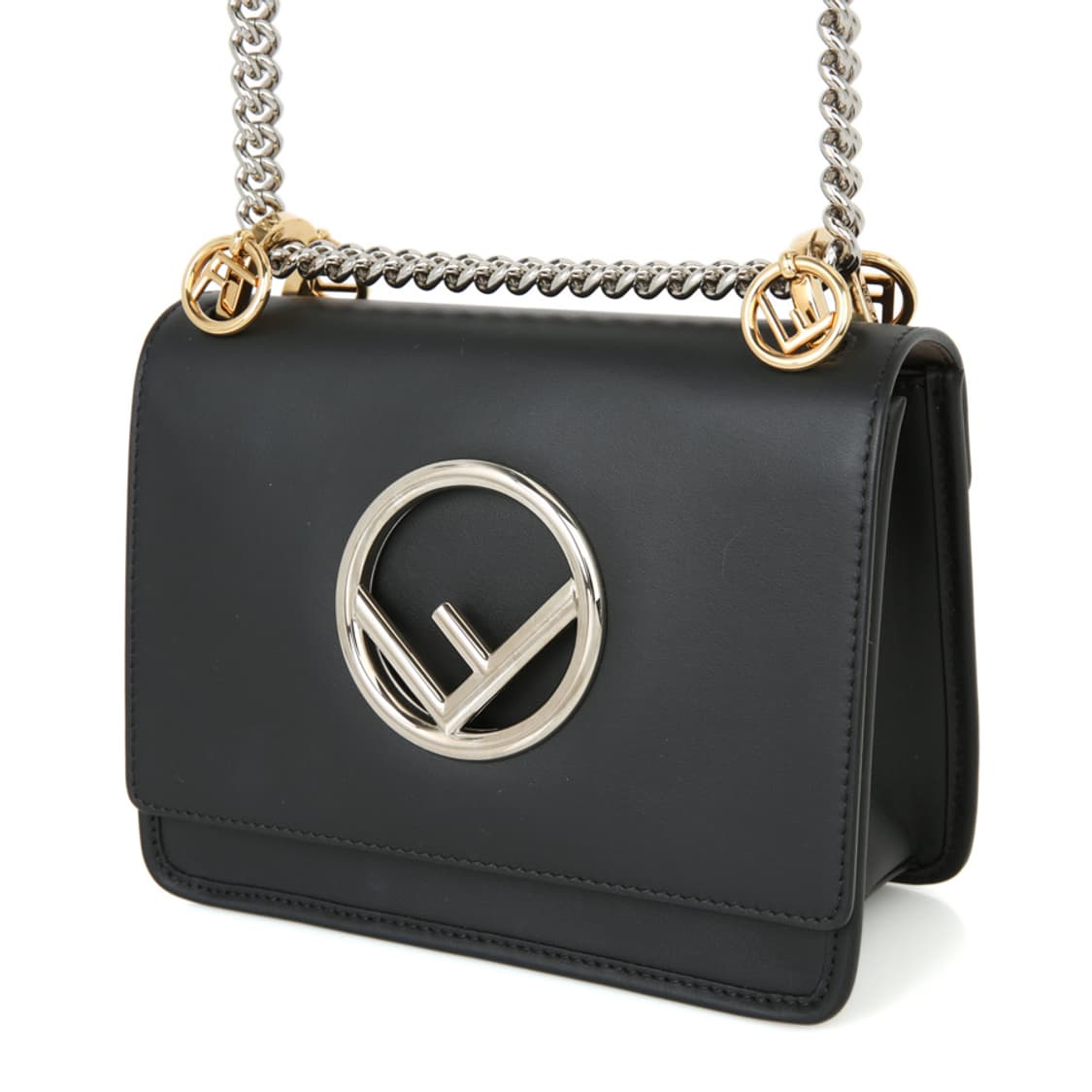 펜디 칸아이 체인 숄더백 스몰 크로스백 8BT286 블랙 상품이미지2