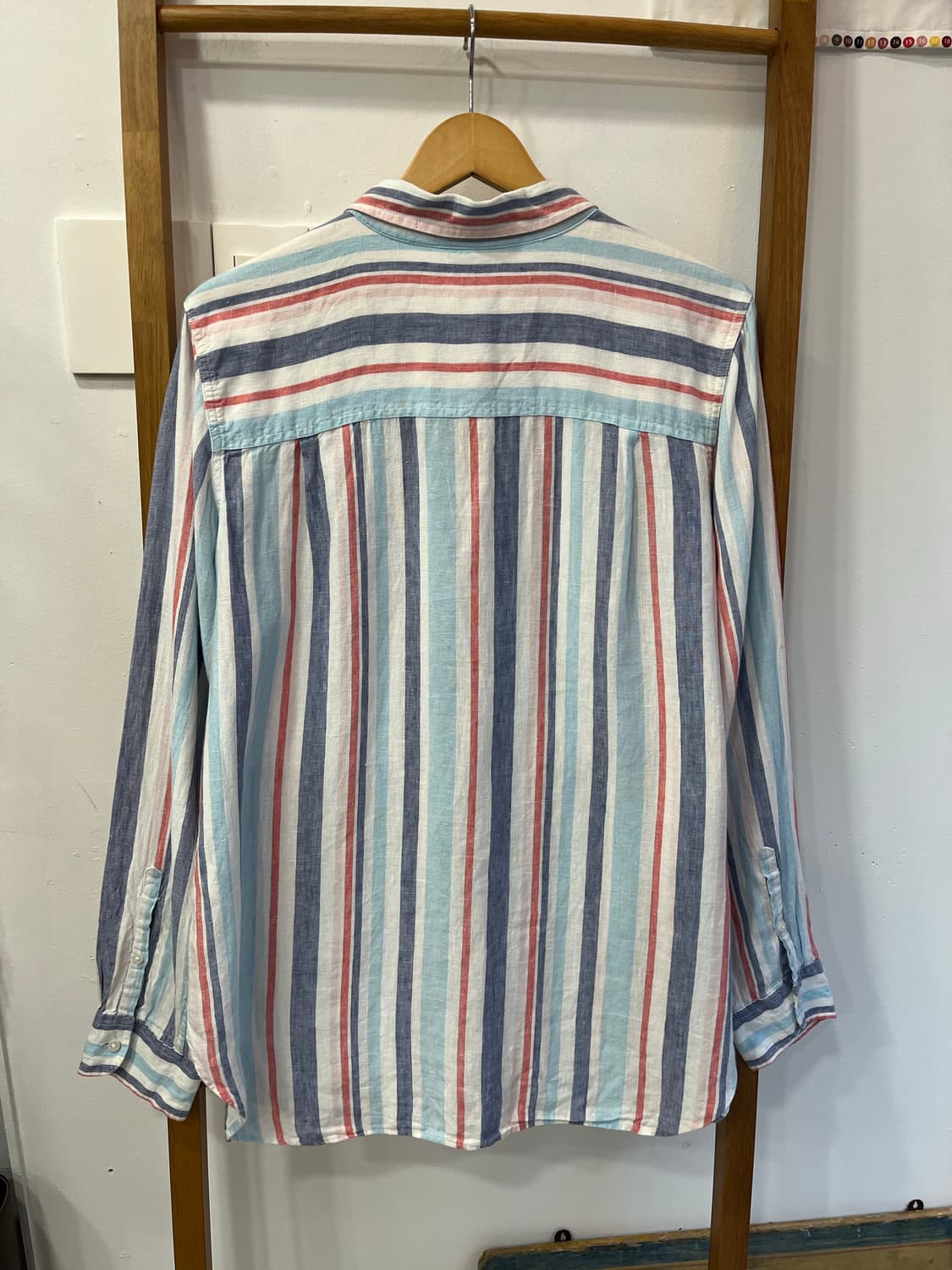 [XL] 엘엘빈(L.L.Bean) 100% 린넨 멀티 스트라이프 셔츠 상품이미지2