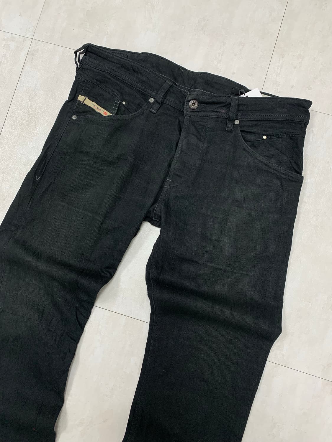 디젤 블랙 슬림핏 스트라이트 팬츠 #348 상품이미지2