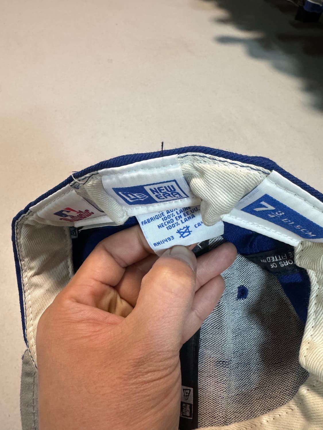 90s 빈티지 뉴에라 뉴욕메츠 울 스냅백 made in usa 모자 상품이미지6