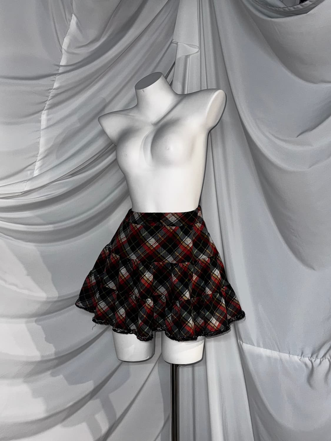 캐캐체 아무사복깔 무채색 레드체크 코디세트 상품이미지2