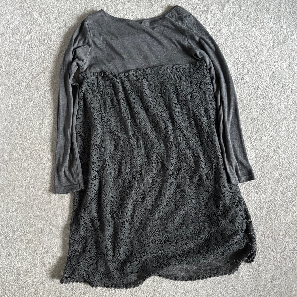 일본빈티지 시네마클럽 그레이 레이스 원피스 탑 상품이미지6