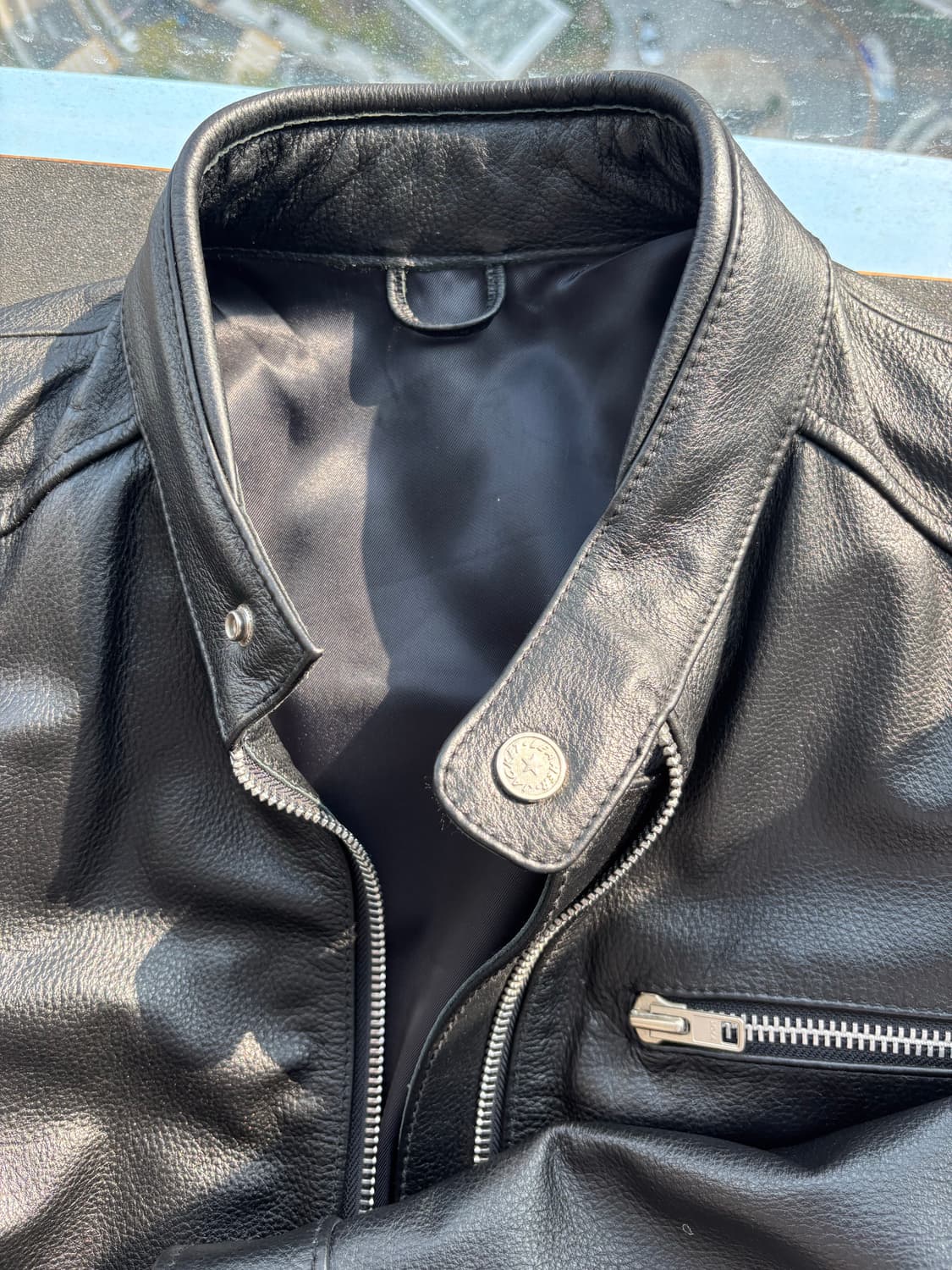 URBAN BARON 카우레더 바이커 자켓 상품이미지4