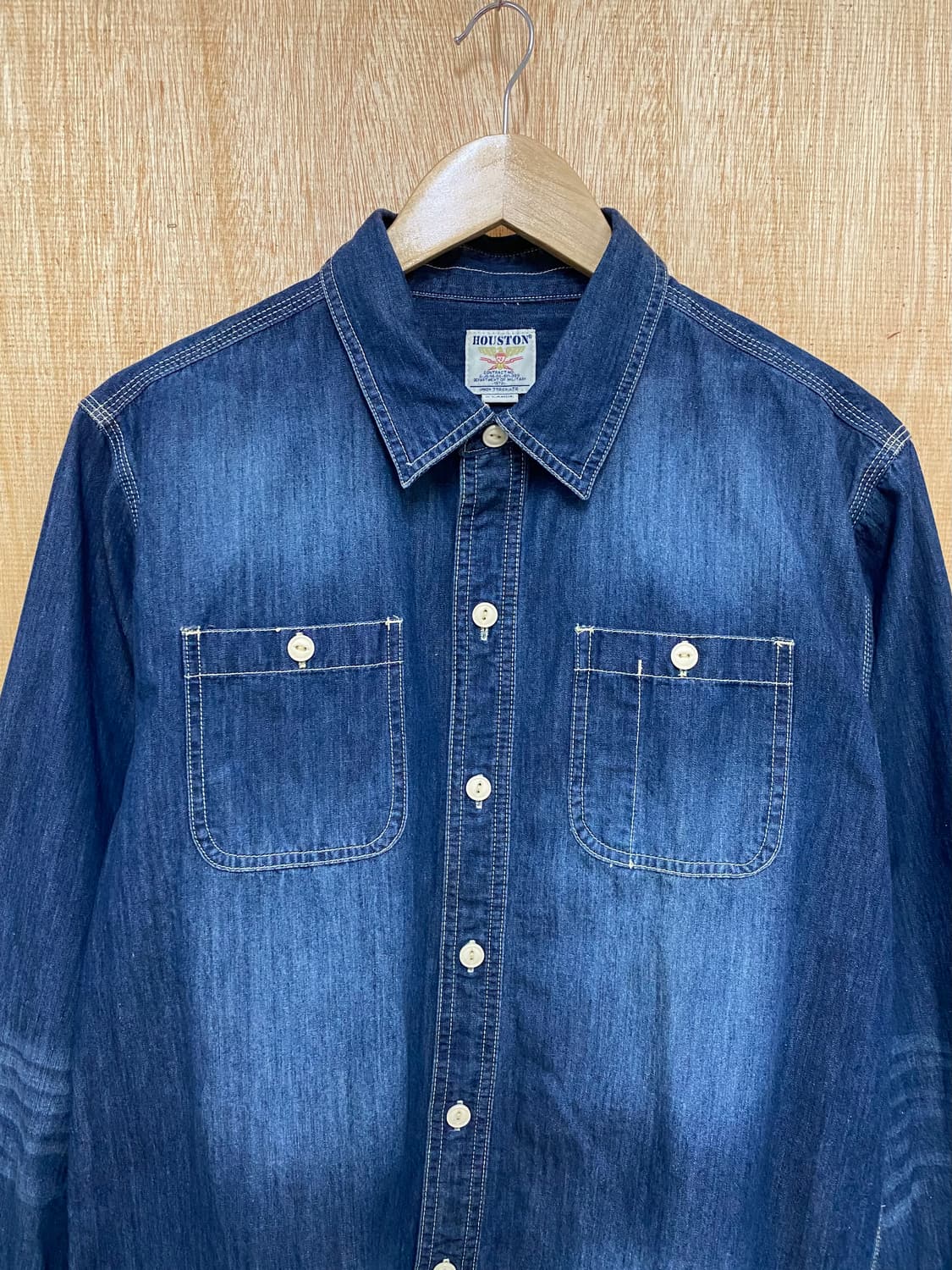 HOUSTON denim shirts 휴스턴 재팬 데님 워크셔츠 상품이미지3