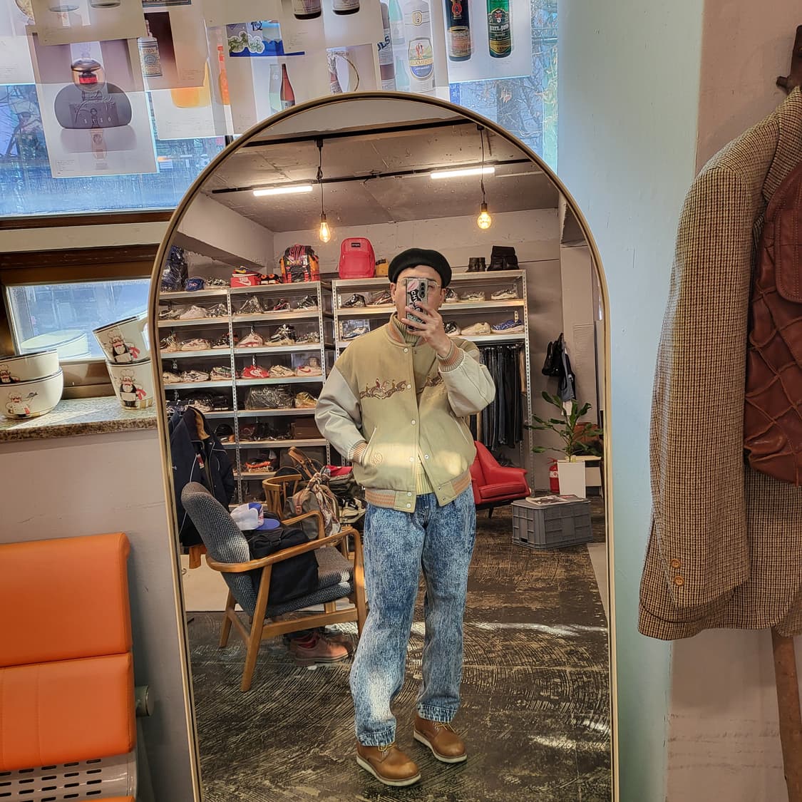 90s 페이튼 플레이스 바시티 자켓 (L) 상품이미지2