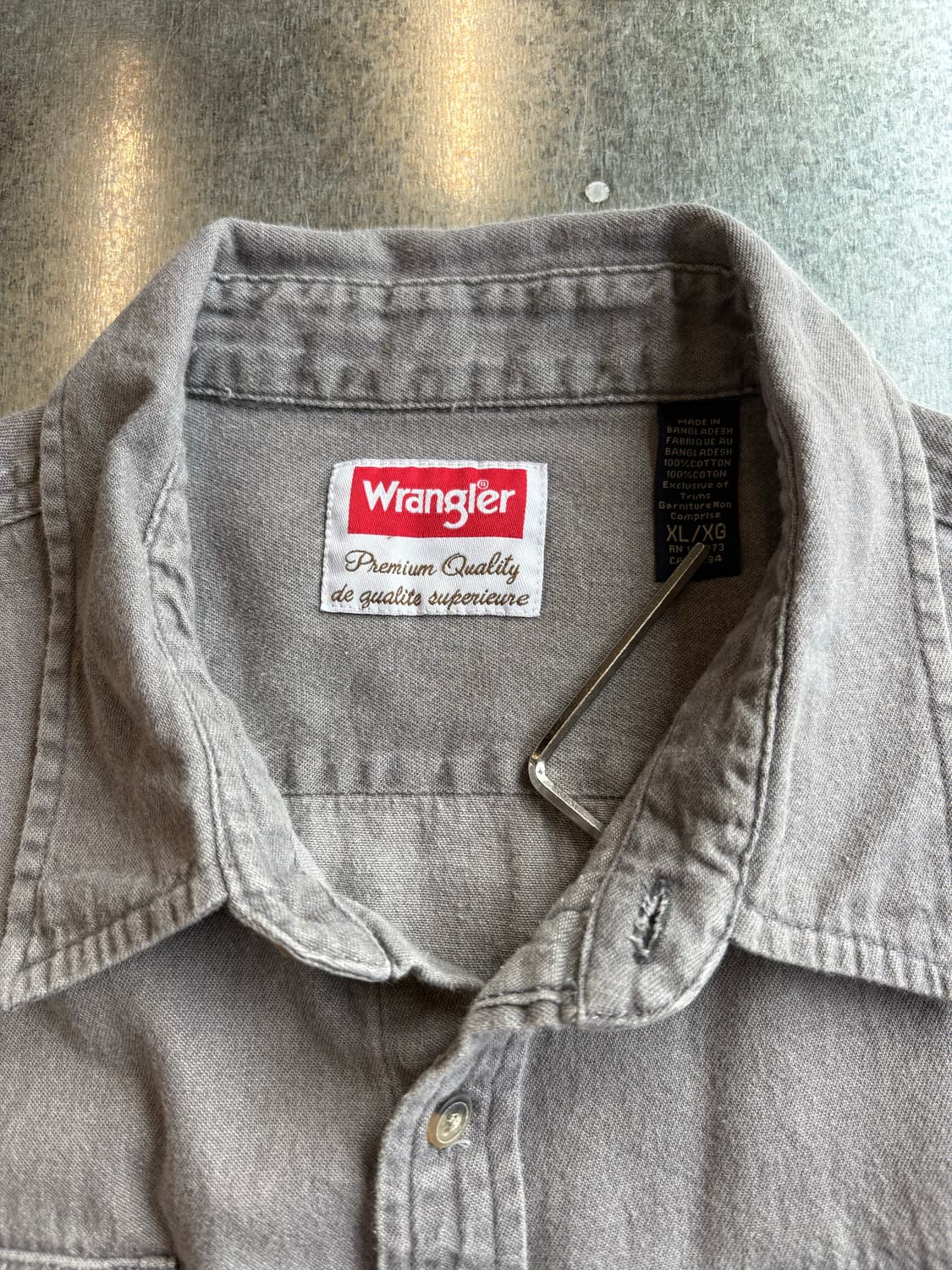 랭글러 그레이 워크 셔츠 상품이미지3