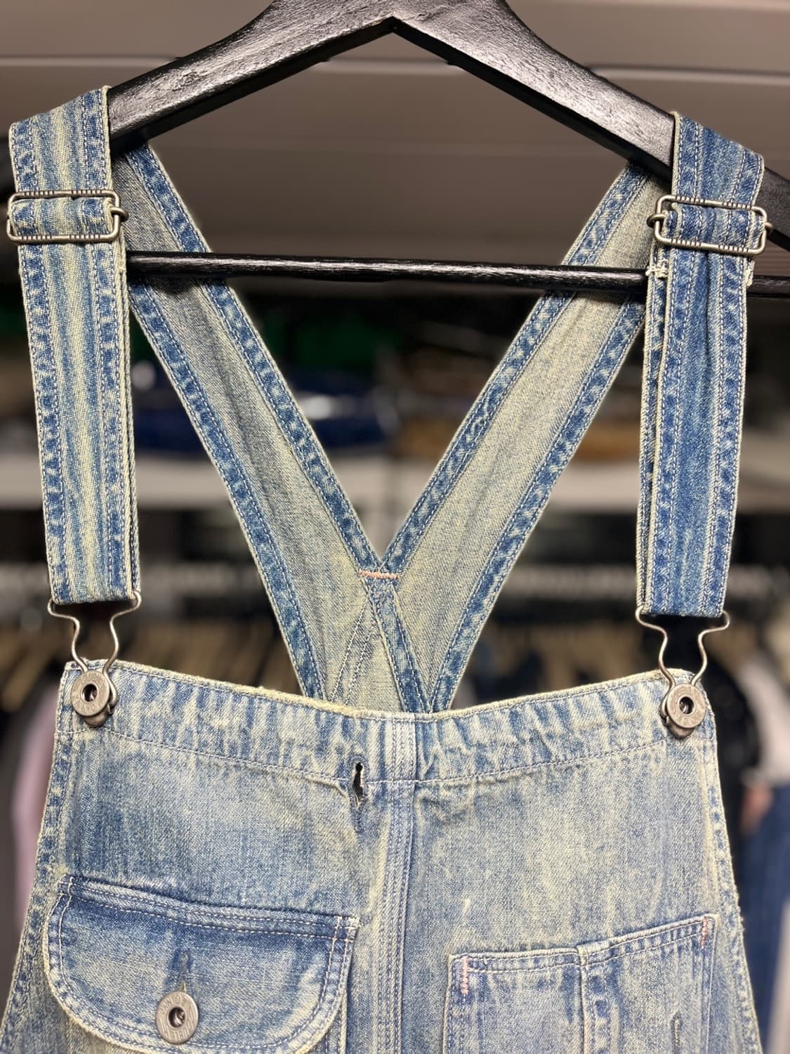RRL 리페어 웨스콧 데님 오버롤즈 L 상품이미지5
