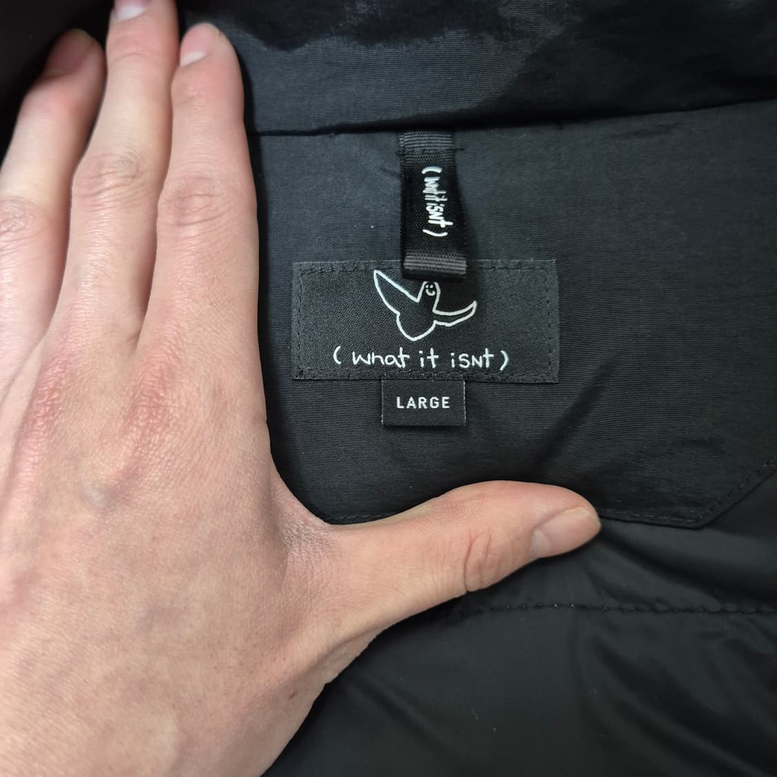 와릿이즌 헤비다운 후드 하프 패딩 점퍼 L(100) 상품이미지5